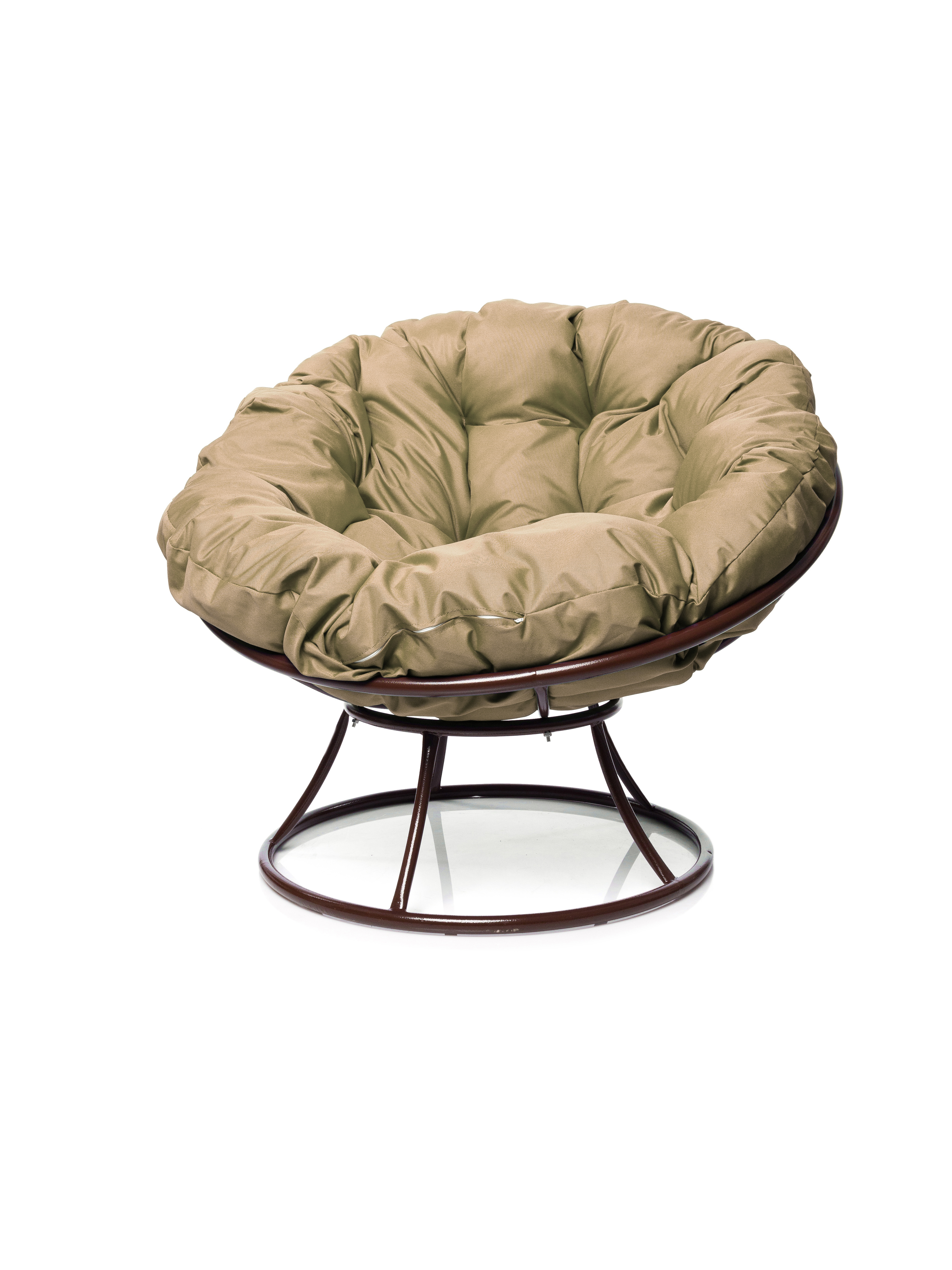 Изображение товара Кресло садовое Папасан от M-GROUP 58x98x75 см коричневое/бежевое