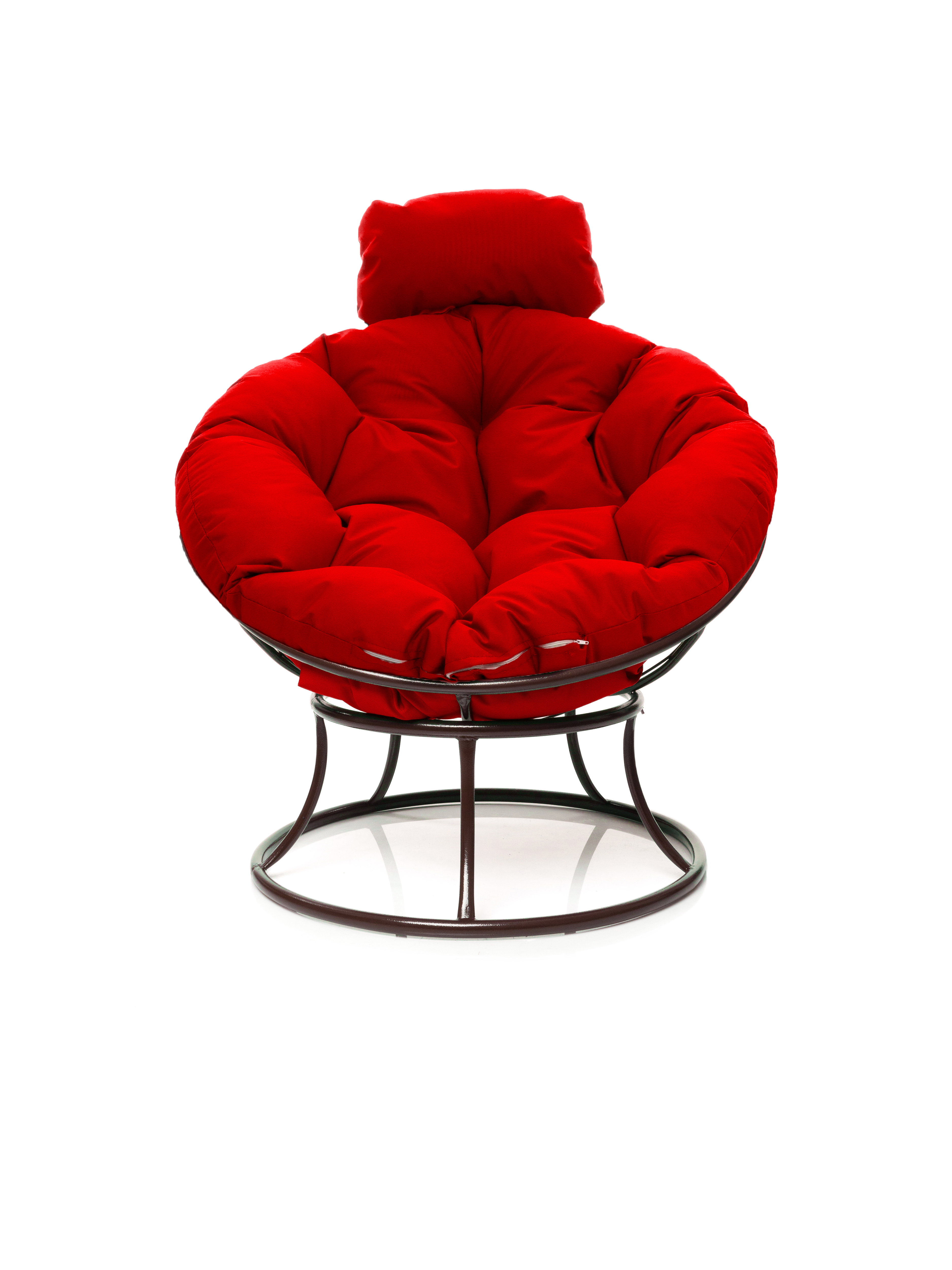 Изображение товара Кресло M-Group Папасан 12060206 81x77x68 см коричневый/красный