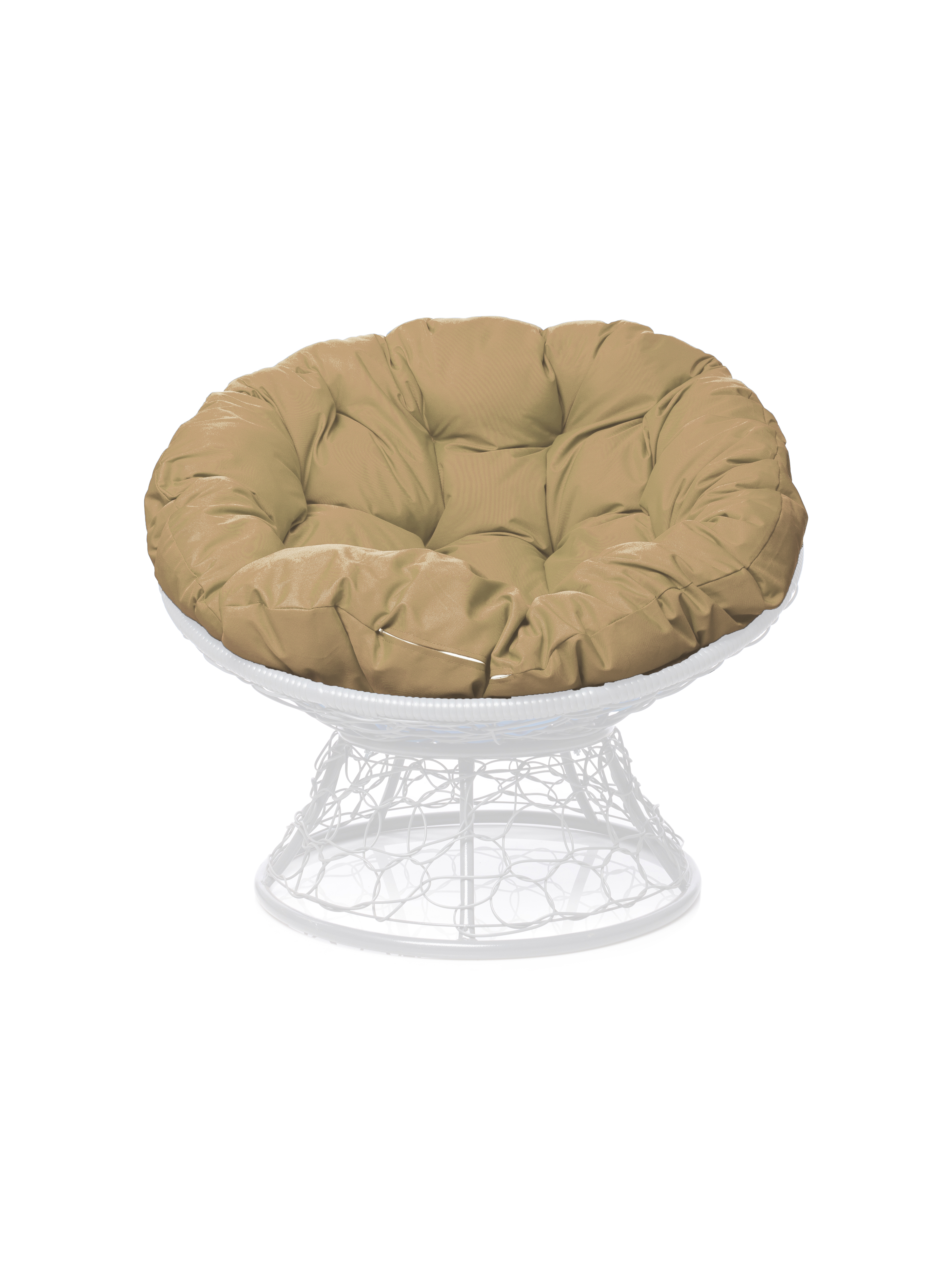 Изображение товара Кресло M-Group Папасан 12020101 58x98x75 см белый/бежевый