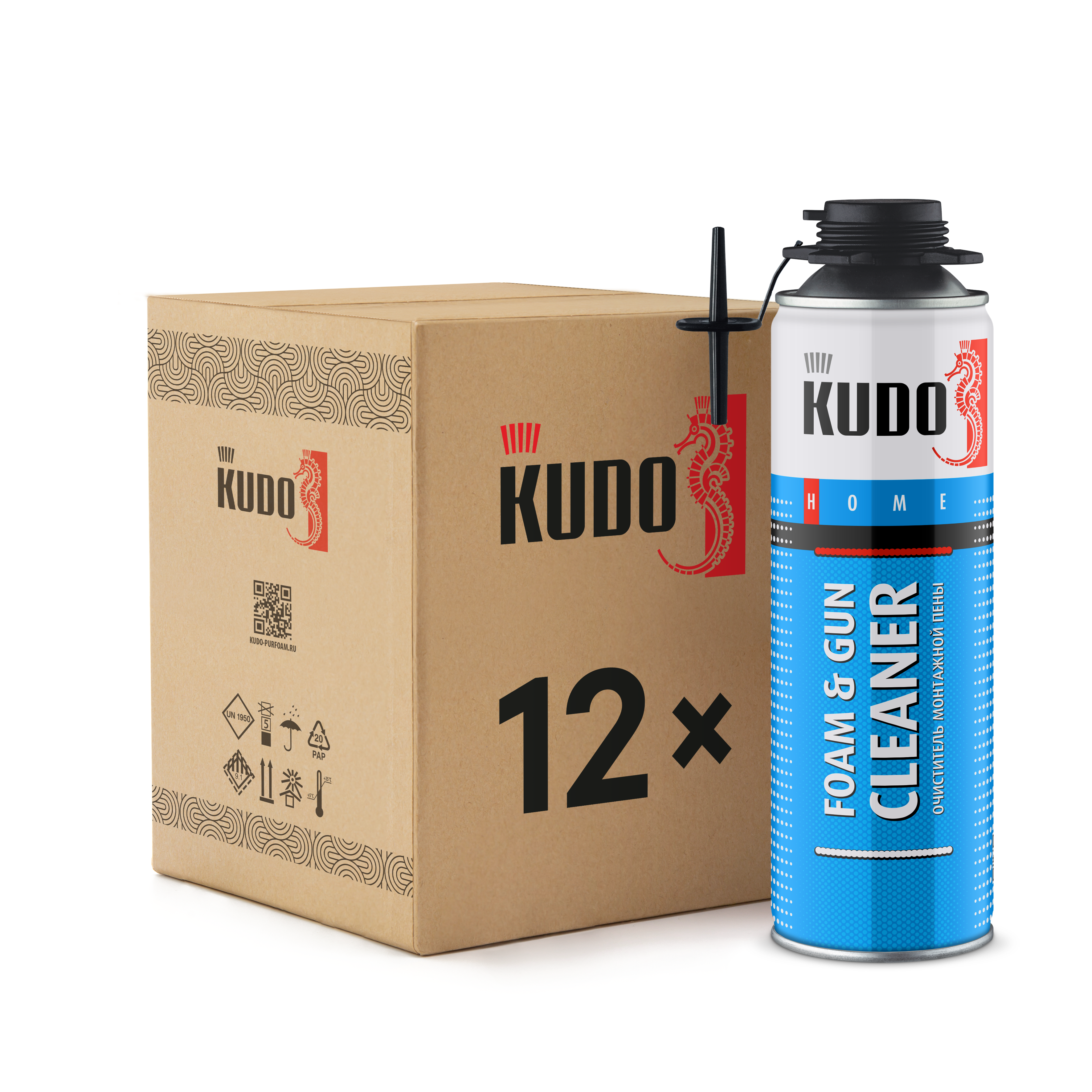 Изображение товара Очиститель монтажной пены Kudo Home foam&gun cleaner 650 мл 12 шт Изображение товара Очиститель монтажной пены Kudo Home foam&gun cleaner 650 мл 12 шт