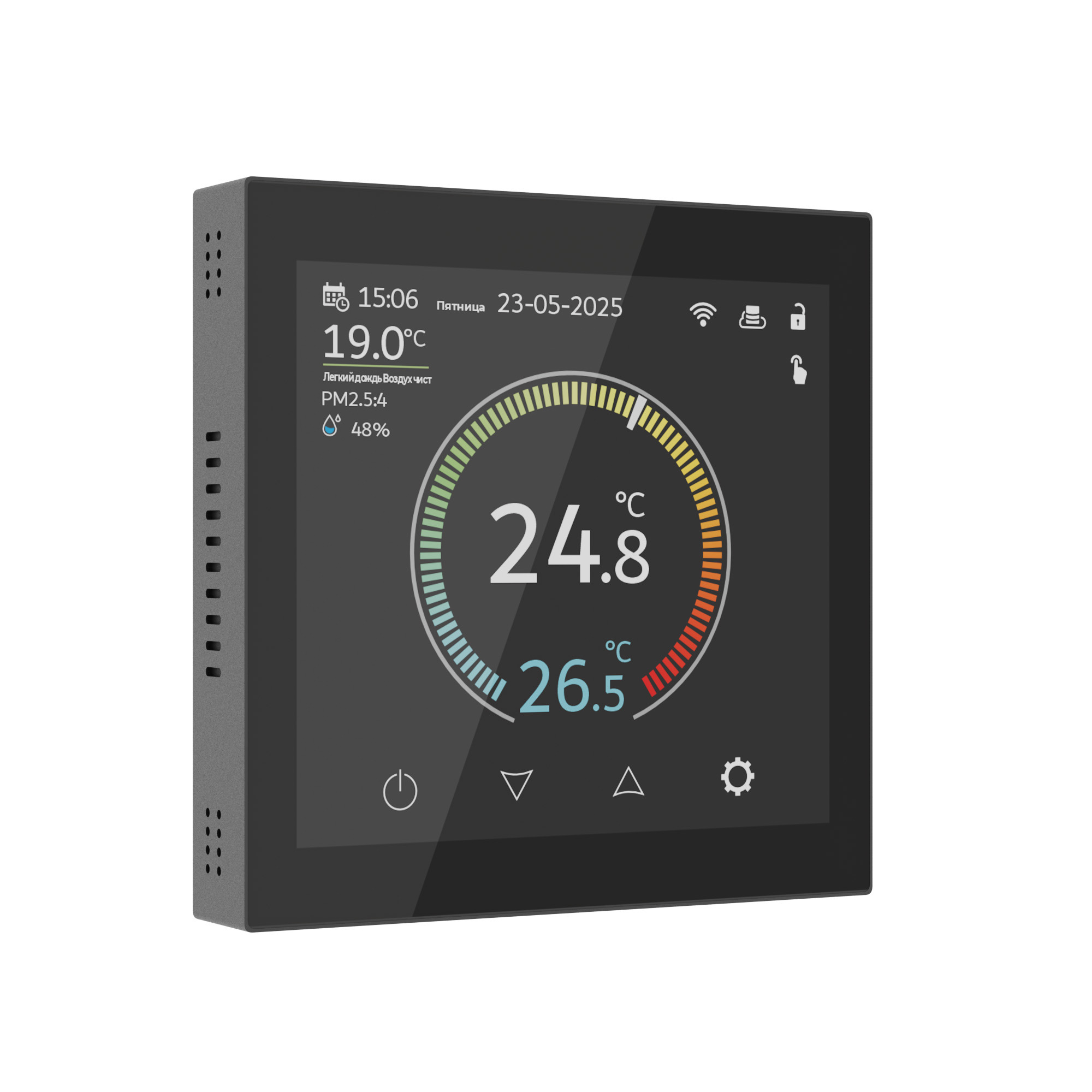 Изображение товара Умный сенсорный терморегулятор Werkel W1851108 черный для теплого пола