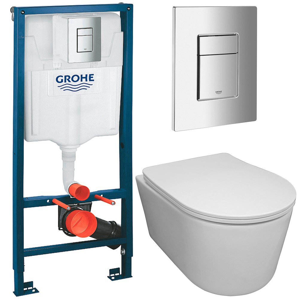 Изображение товара Комплект инсталляция Grohe Solido 38811000 и унитаз Bloomix Ultra MD1204R/UF3 безободковый