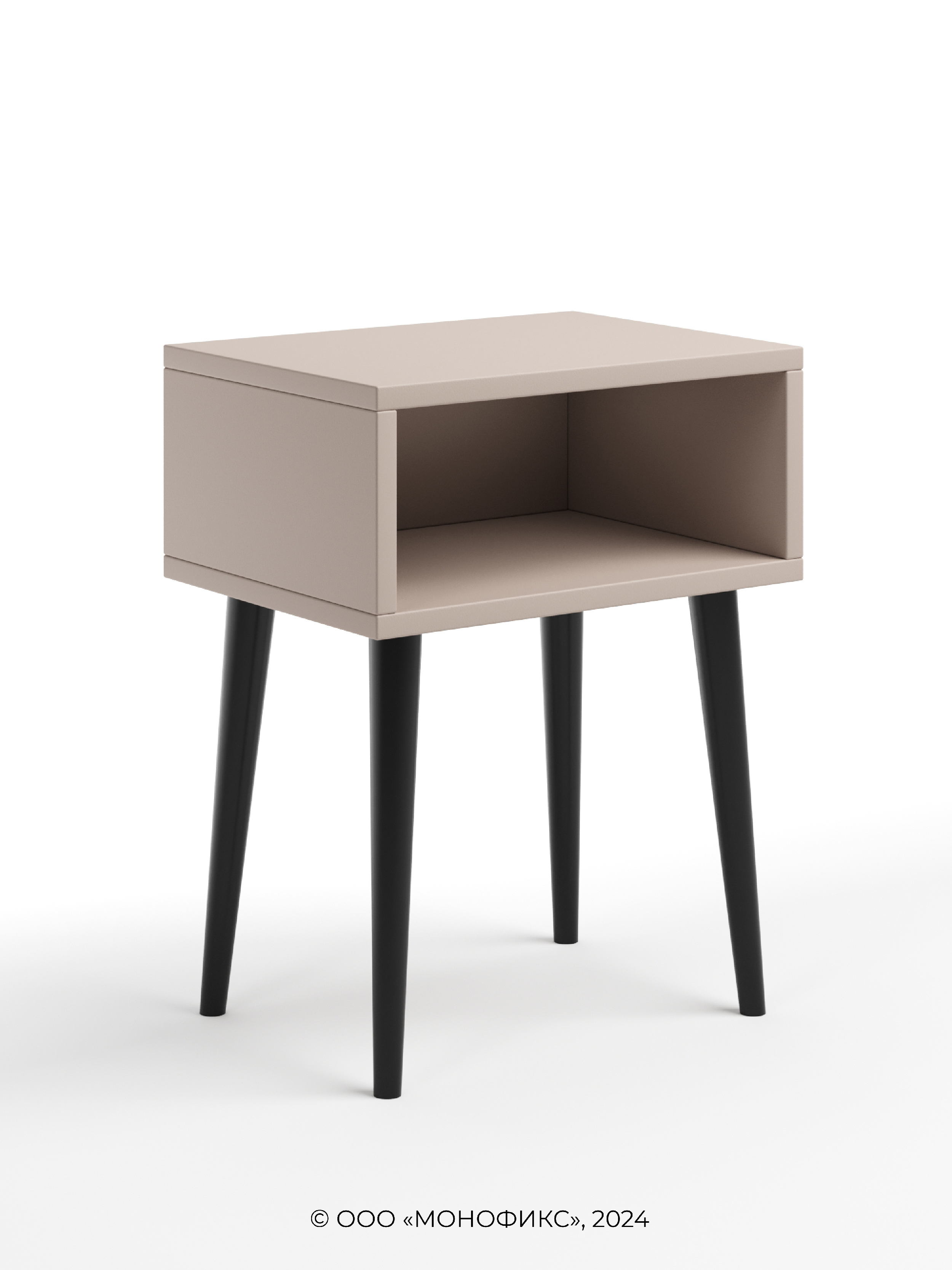Изображение товара Тумба прикроватная Monofix 40x52x30 см черный/капучино с ящиком