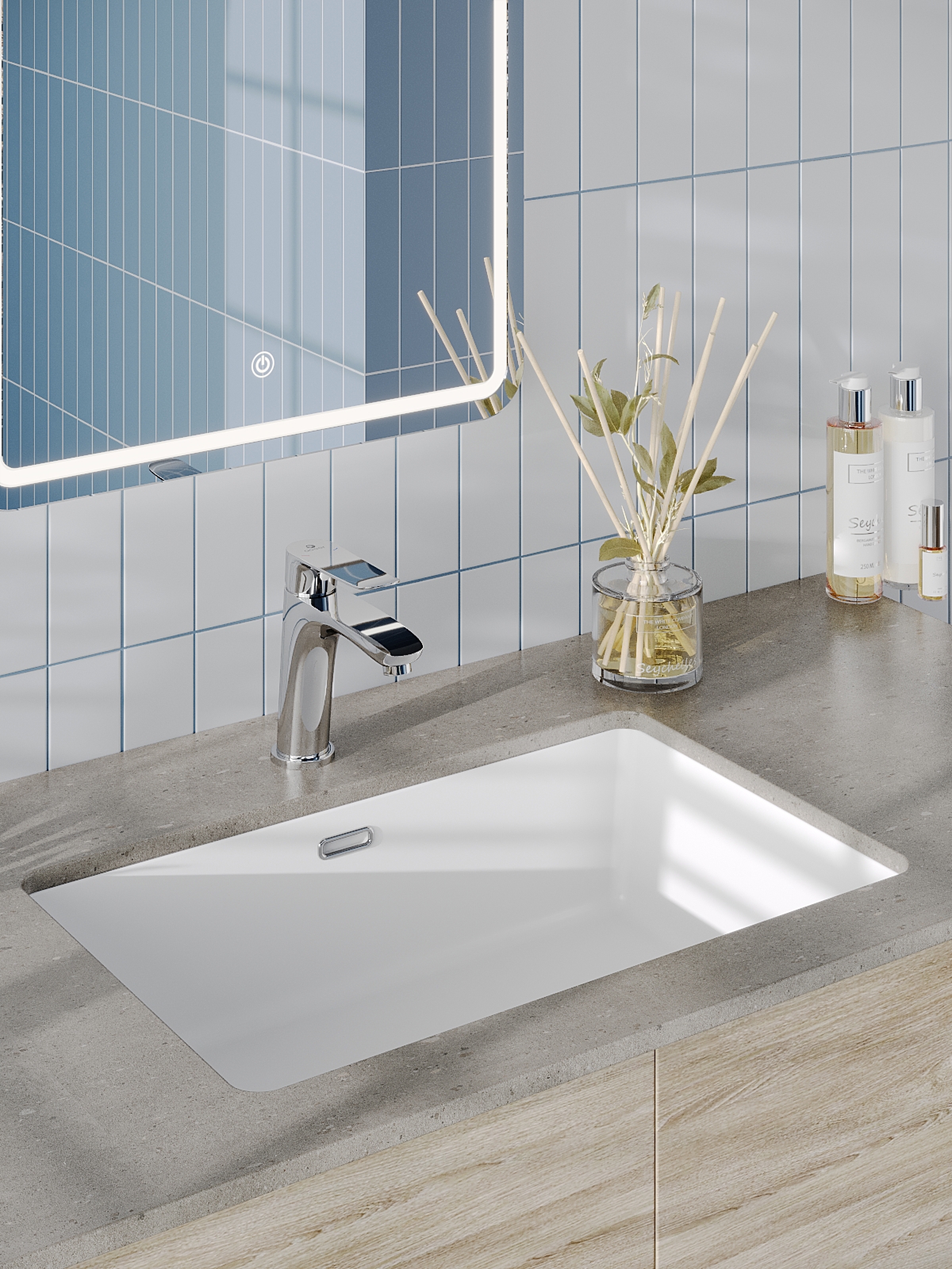 Изображение товара Встраиваемая раковина Agger asb ASB01600 60см цвет белый глянец