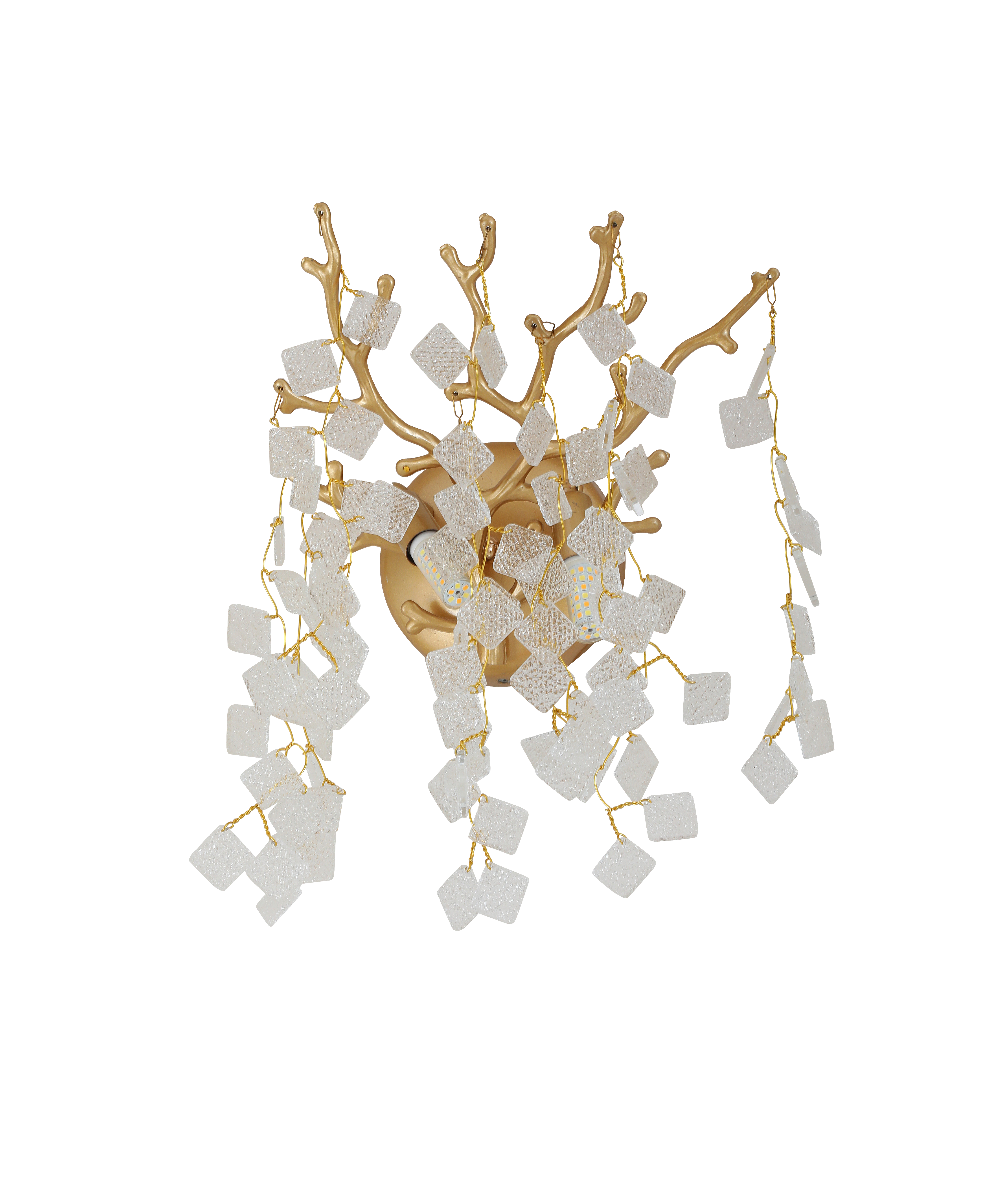 Изображение товара Настенный светильник Лайма с хрусталем G9 220V золото стекло