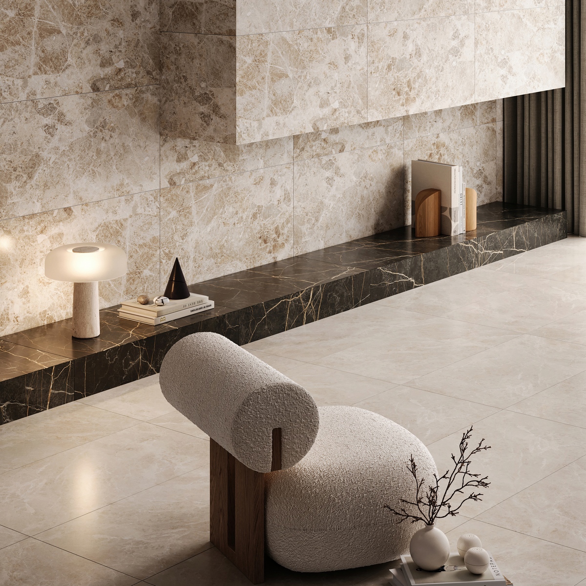 Изображение товара Керамогранит Vitra MarbleSystem 60x120 см бежевый эффект камень для стен и пола