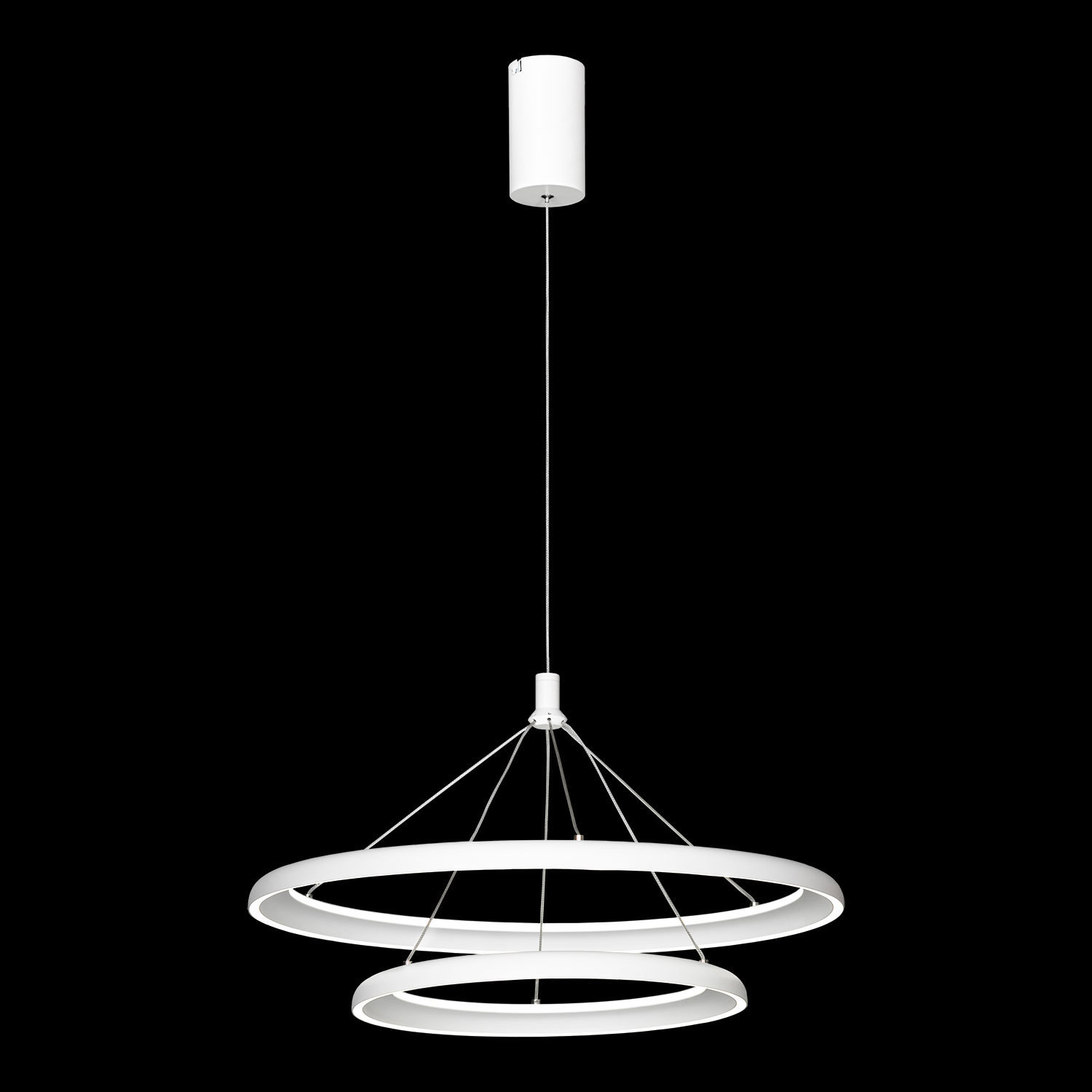 Изображение товара Люстра подвесная светодиодная Lussole HARDIN 2 плафона белый дизайн для дома и офиса