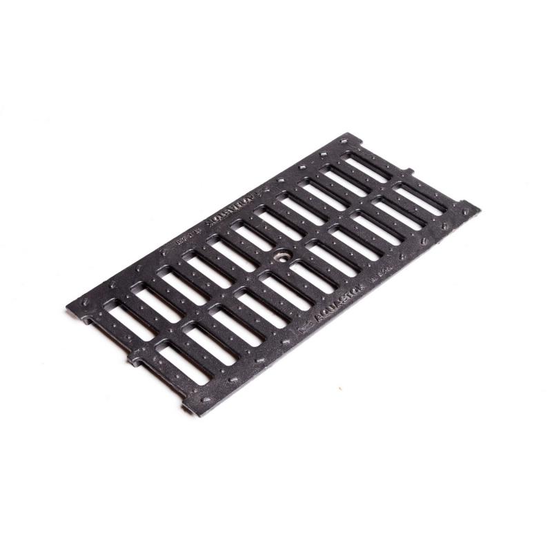 Изображение товара Решетка лотка чугунная Aquastok DN200 C250 щелевая 500x245x23мм черный Изображение товара Решетка лотка чугунная Aquastok DN200 C250 щелевая 500x245x23мм черный