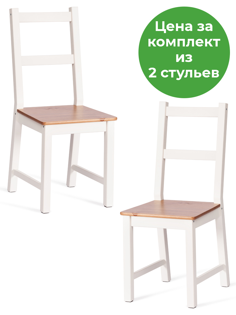Изображение товара Кухонный стул Tetchair Соната 50x95x41 см сосна цвет белый