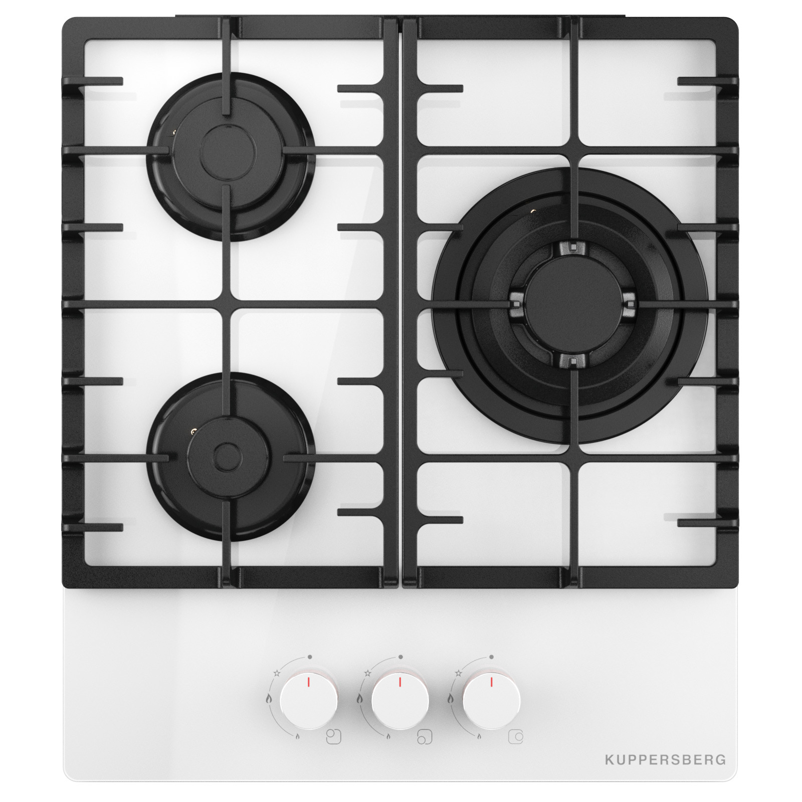 Изображение товара Газовая варочная панель Kuppersberg FG 46 W 45 см 3 конфорки автоматический электроподжиг