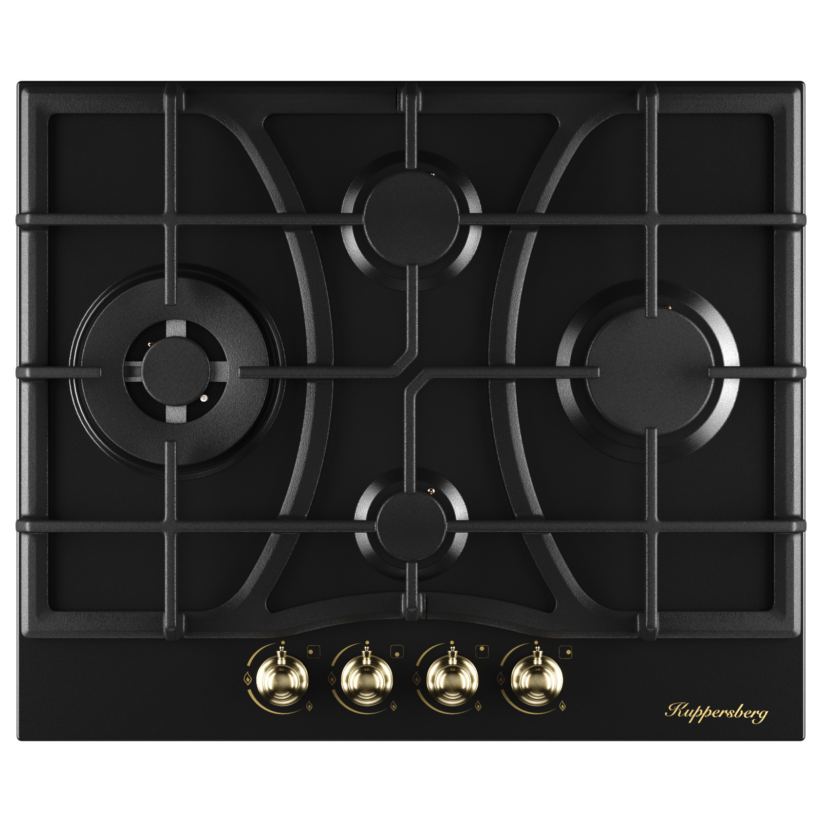 Изображение товара Газовая варочная панель Kuppersberg FS 610 Ant Bronze 4 конфорки черный