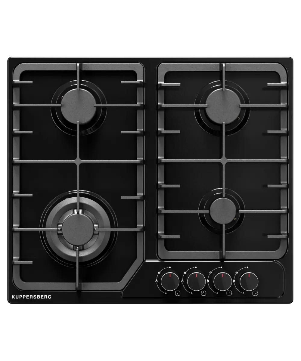 Изображение товара Газовая варочная панель Kuppersberg FS 66 B 4 конфорки черная