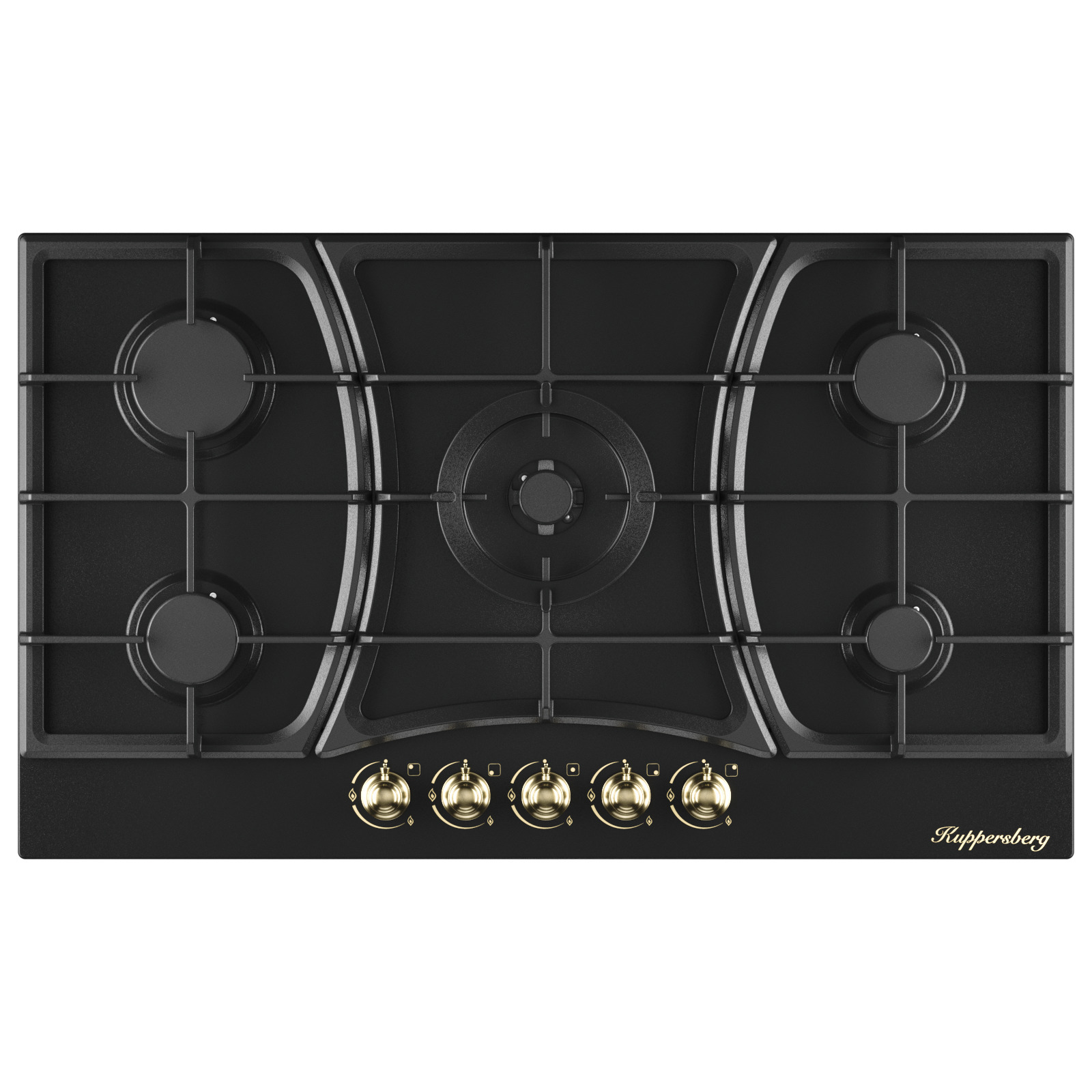 Изображение товара Газовая варочная панель Kuppersberg FS 910 Ant Bronze 86 см 5 конфорок цвет Черный