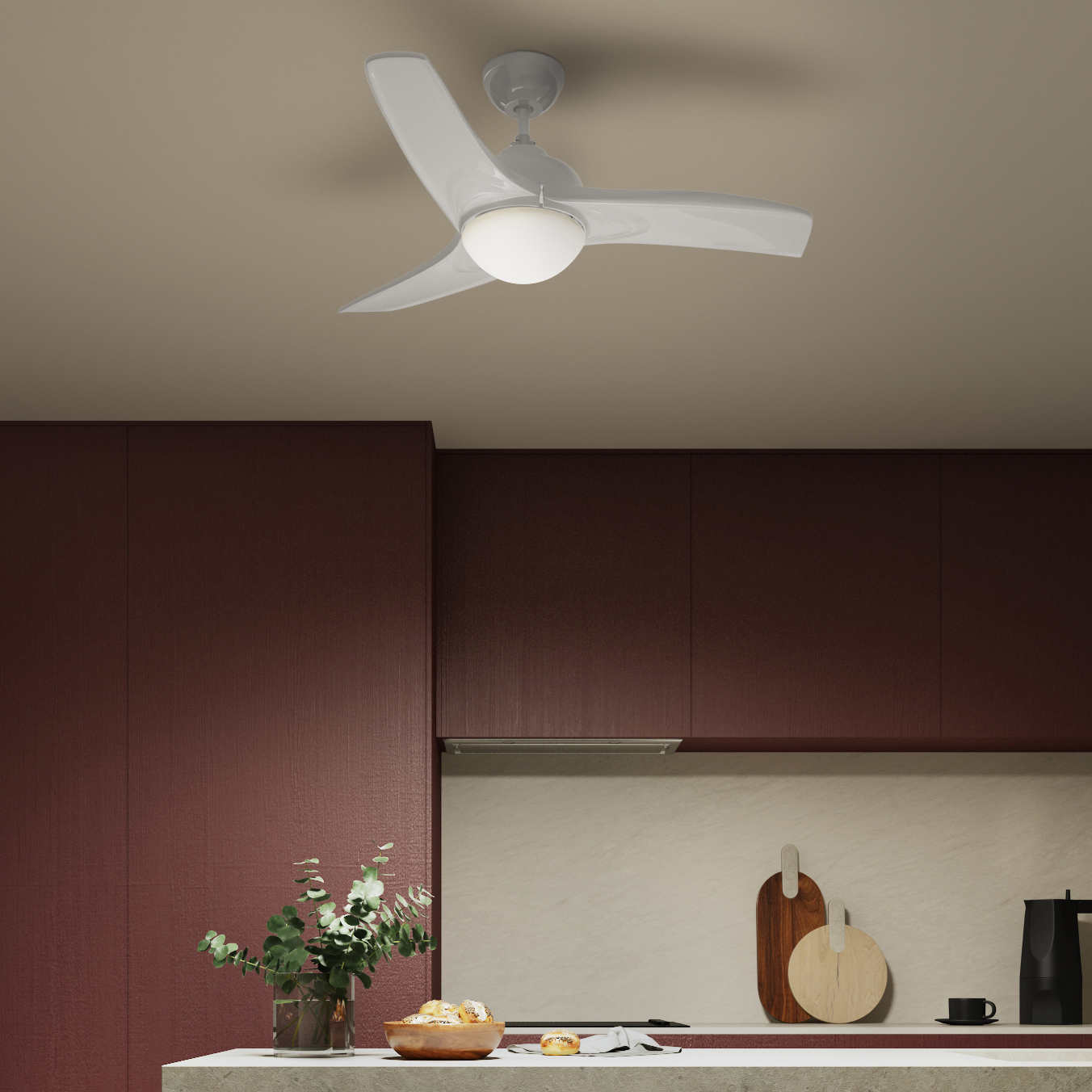 Изображение товара Люстра-вентилятор потолочный Inspire Aruba с пультом 20 м2 освещение и вентиляция