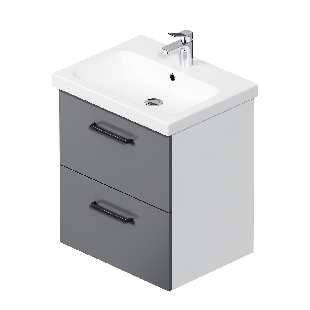 Изображение товара Комплект фасадов для тумбы AM.PM 33x57 см влагостойкая ЛДСП серый