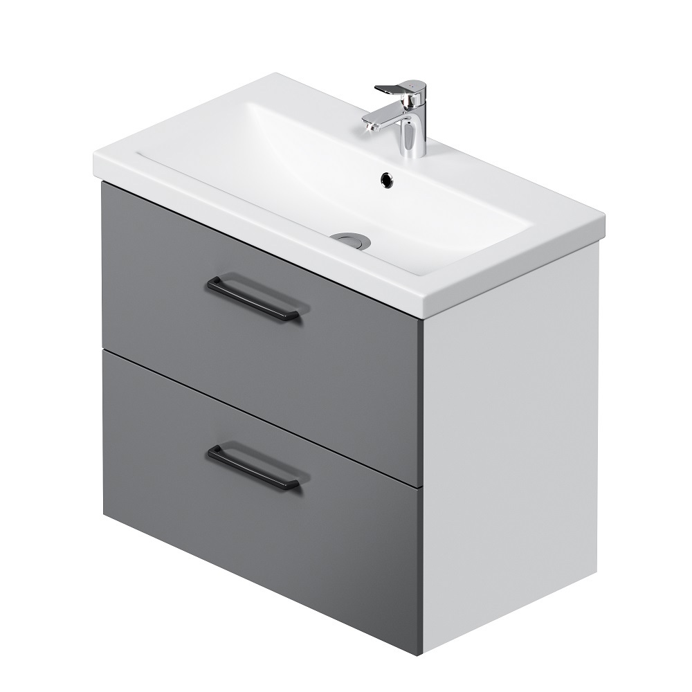 Изображение товара Комплект фасадов для тумбы AM.PM Force M9FFFF0802GM 33x76.5 см серый 2 шт