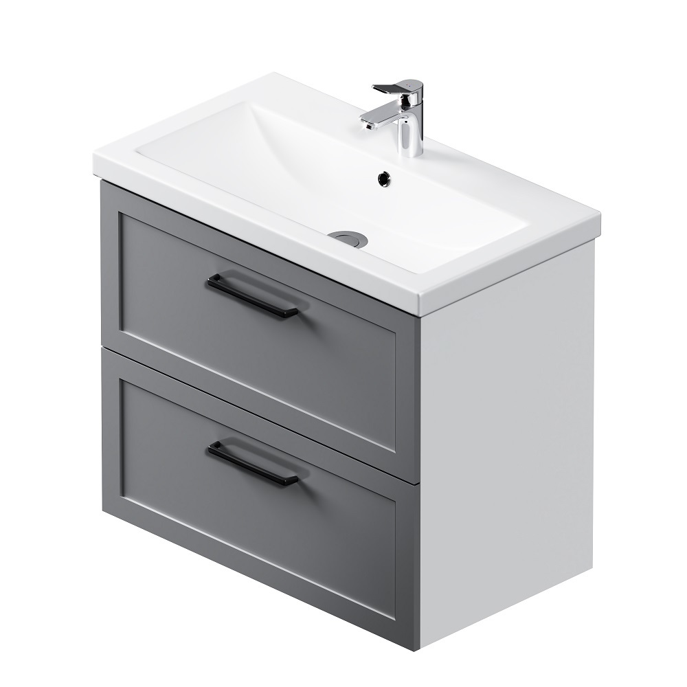 Изображение товара Комплект фасадов для тумбы AM.PM Force M9FFFM0802GM 33x76.5 см МДФ цвет серый 2 шт