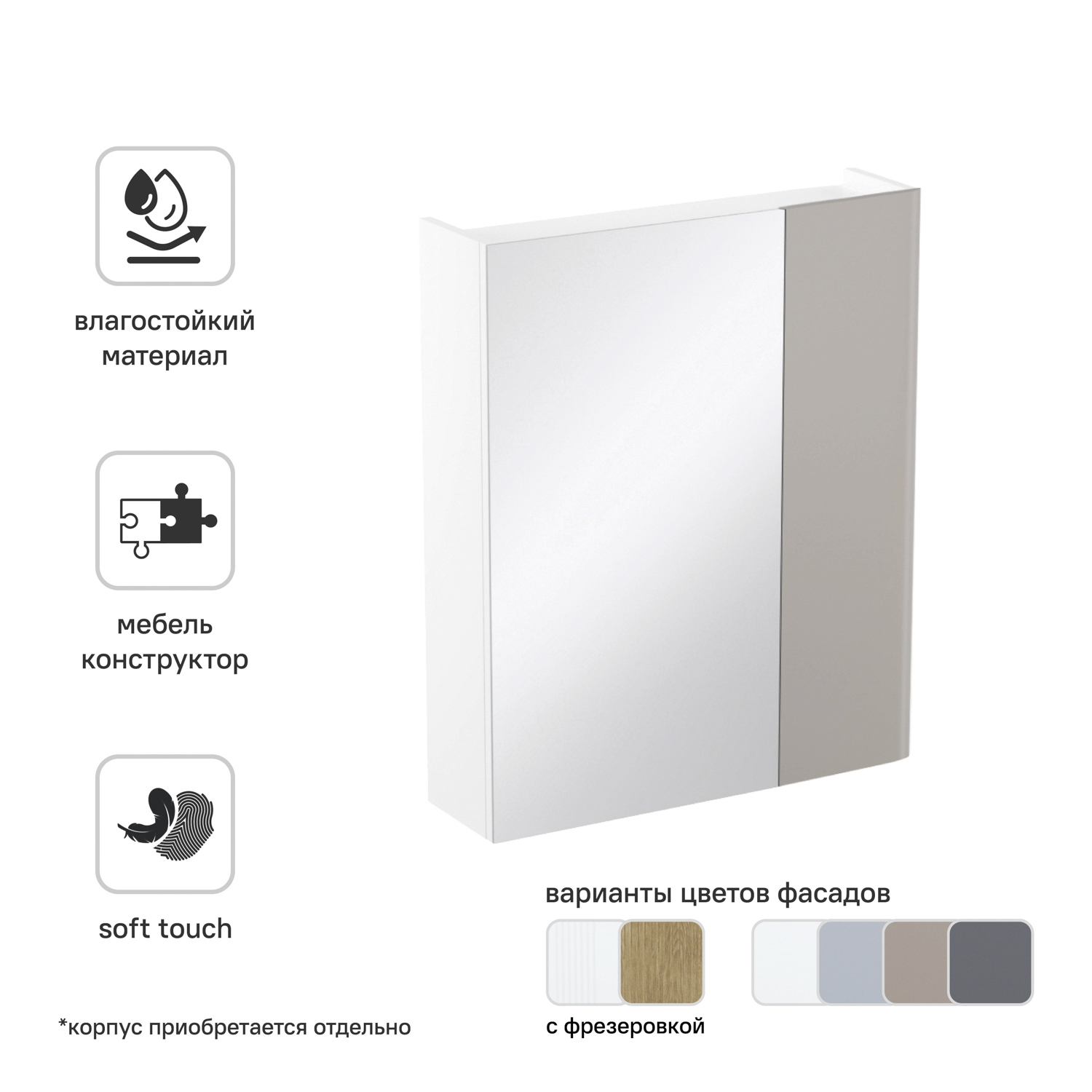 Изображение товара Фасад для мебели в ванной Iddis Lahta LAH20C0i89 капучино 19.8 см МДФ