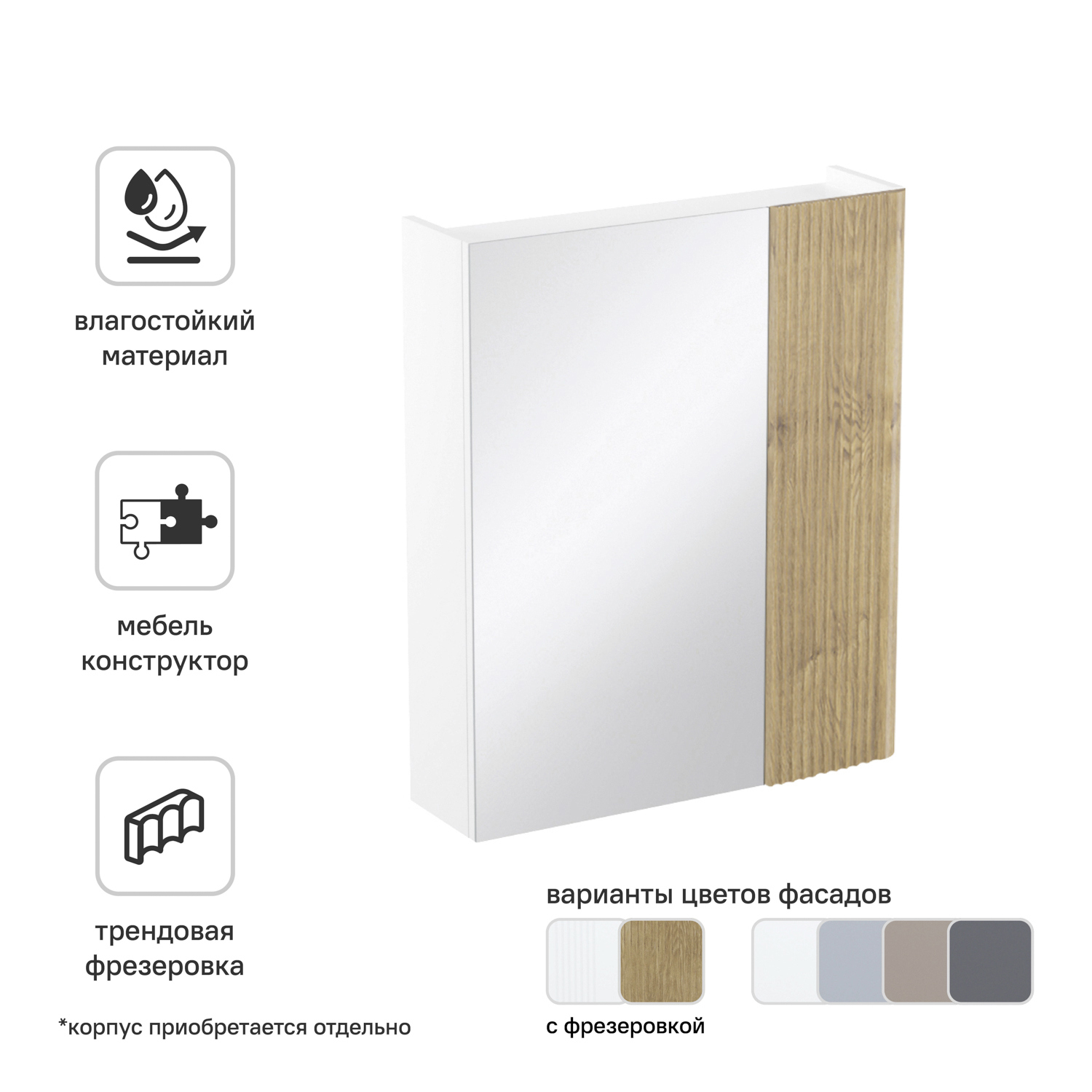 Изображение товара Фасад для мебели в ванной Iddis Lahta LAH20V0i89 19.8 см МДФ цвет светлый дуб