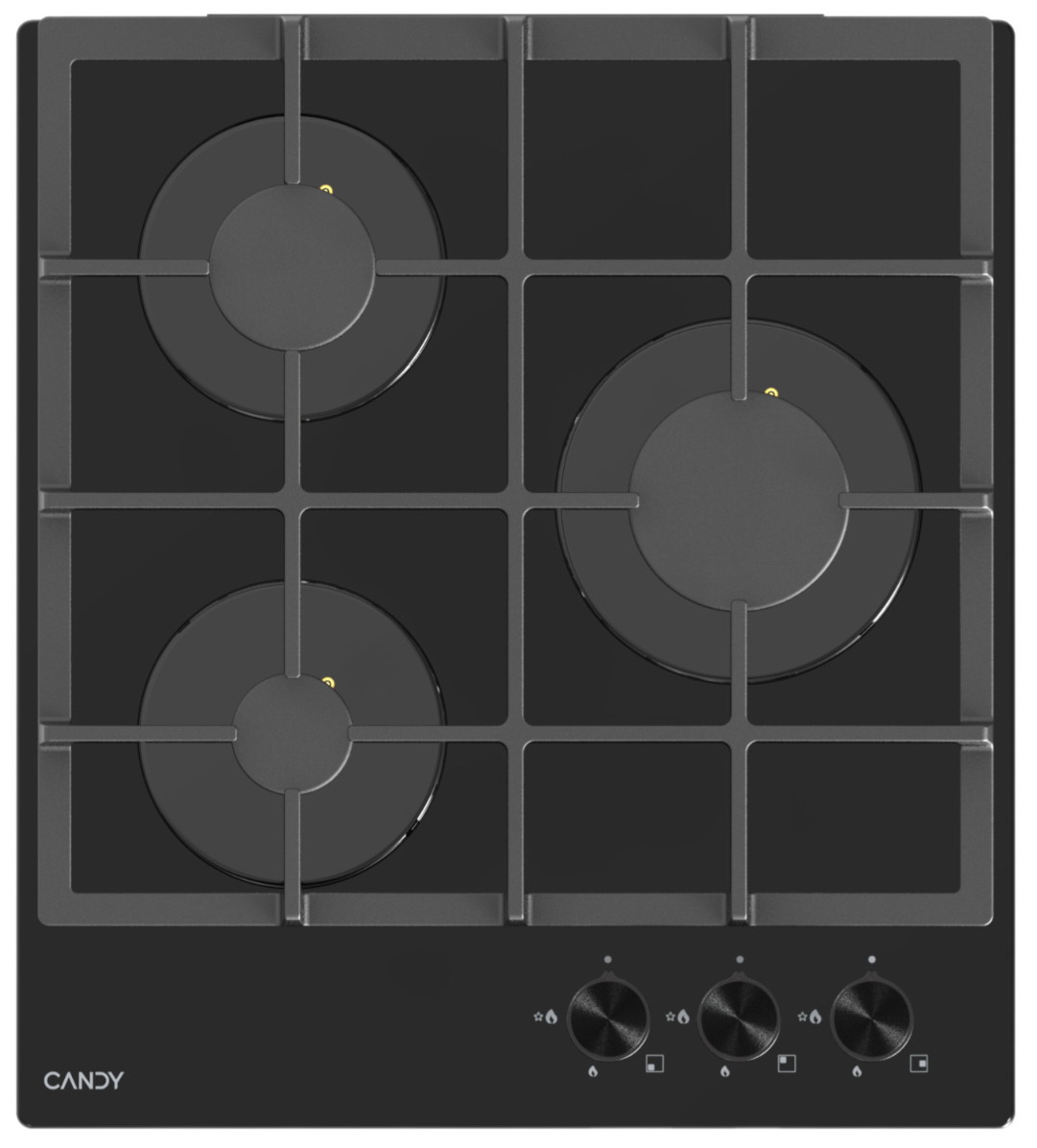 Изображение товара Газовая варочная панель Candy CHXG53CNB 44 см, 3 конфорки, черный