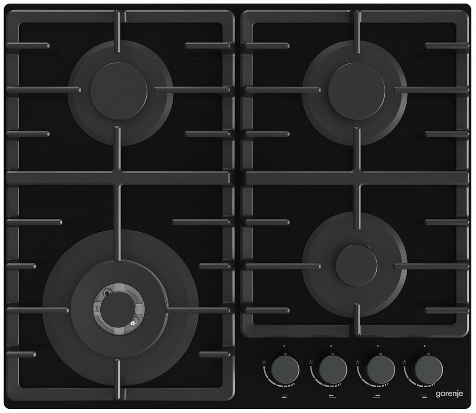 Изображение товара Газовая варочная панель Gorenje GTW641BHF 60 см 4 конфорки цвет черный