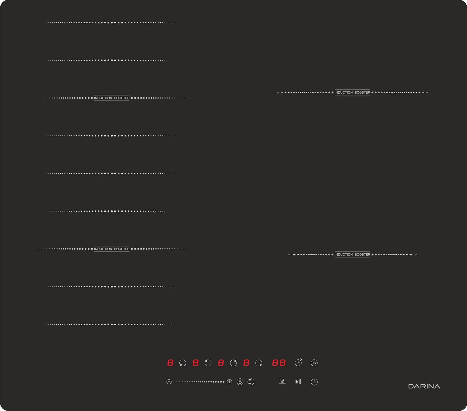 Изображение товара Электрическая варочная панель Darina 6P9 EI304 B 59 см 4 конфорки цвет черный