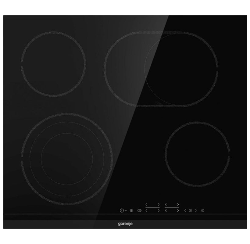 Изображение товара Электрическая варочная панель Gorenje ECT646BSCE 60 см 4 конфорки черный