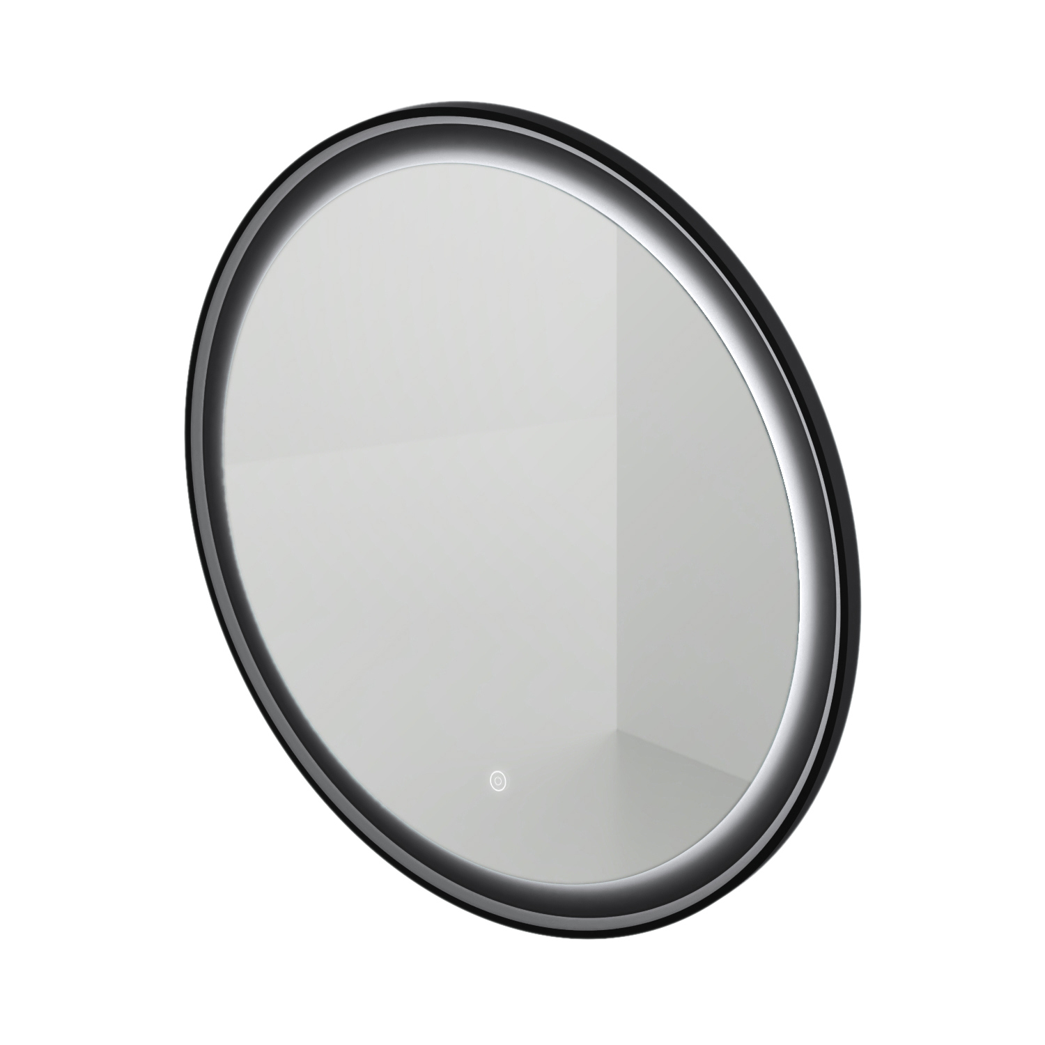 Изображение товара Зеркало для ванной комнаты с подсветкой Итана Kate 65x65 см черное круглое