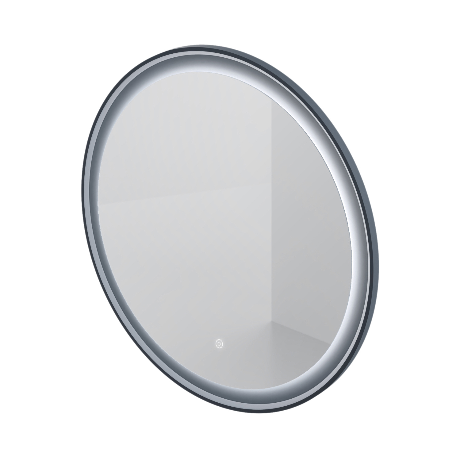 Изображение товара Зеркало Итана Kate 65 с подсветкой круглое антрацит 650 мм современное для ванной