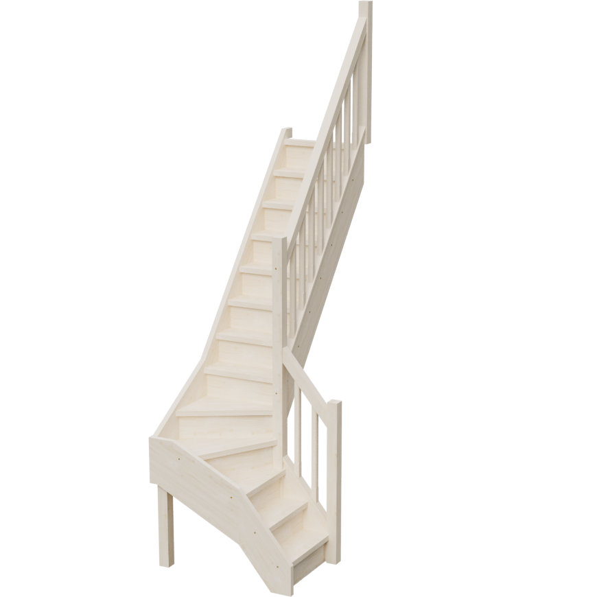 Изображение товара Межэтажная лестница StairShop 770x2080x2925мм с правым поворотом Изображение товара Межэтажная лестница StairShop 770x2080x2925мм с правым поворотом