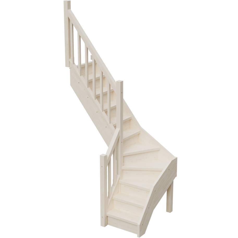 Изображение товара Межэтажная лестница StairShop 900x1710x2475мм с левым поворотом