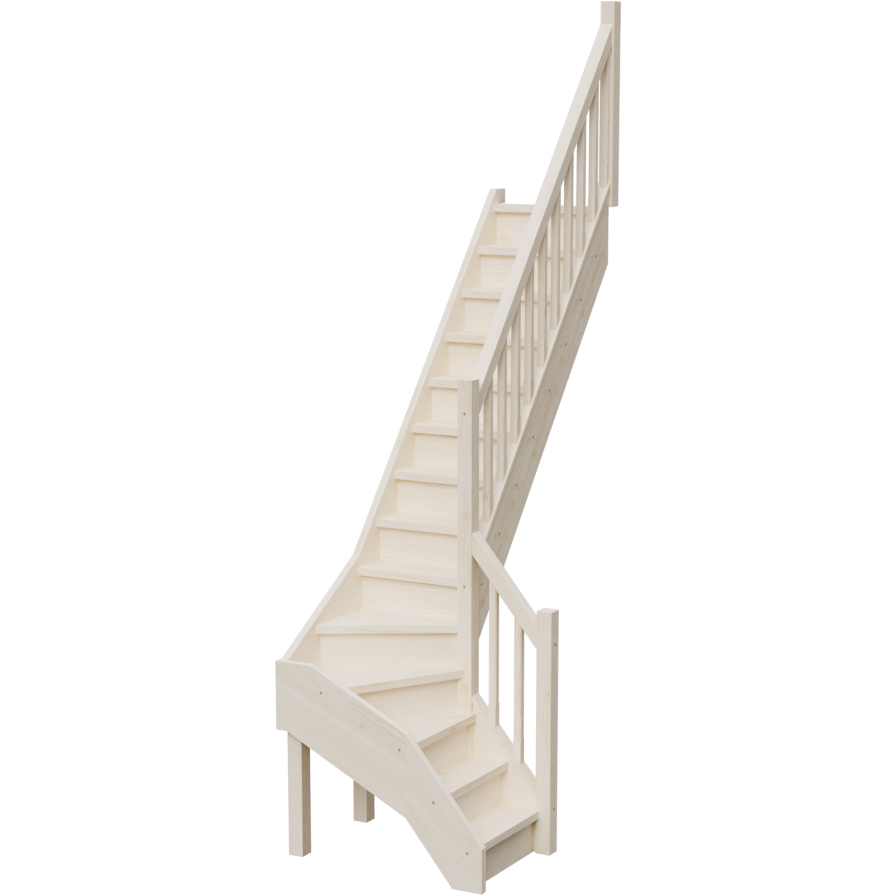 Изображение товара Межэтажная лестница StairShop 770x2270x3150мм с правым поворотом Изображение товара Межэтажная лестница StairShop 770x2270x3150мм с правым поворотом