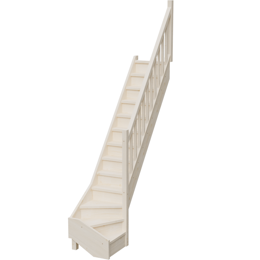 Изображение товара Межэтажная лестница StairShop 770x2450x2925мм с правым поворотом Изображение товара Межэтажная лестница StairShop 770x2450x2925мм с правым поворотом