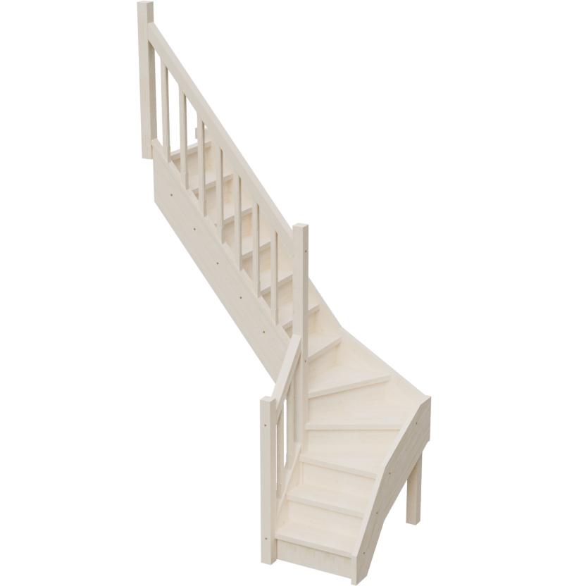 Изображение товара Межэтажная лестница StairShop 770x1895x2700мм с левым поворотом