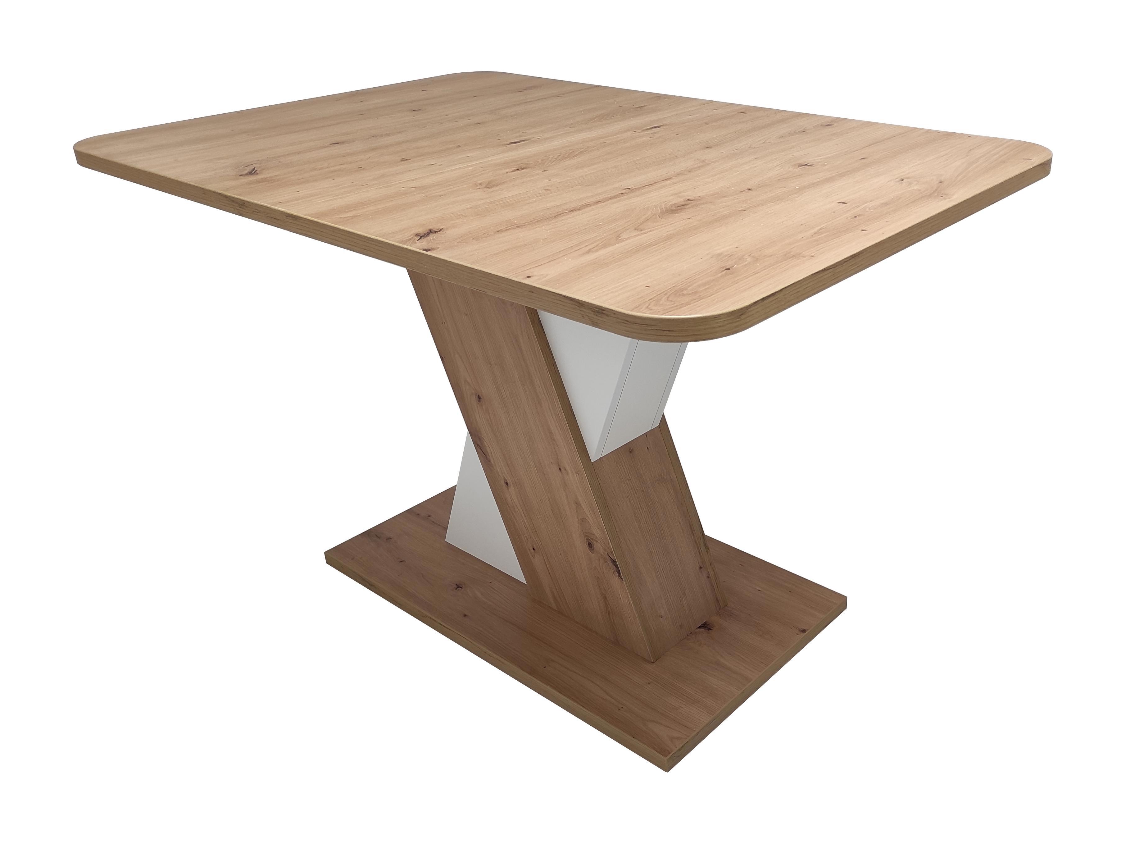 Изображение товара Кухонный стол Терминал Bridge прямоугольник 120x75.5 см белый дуб