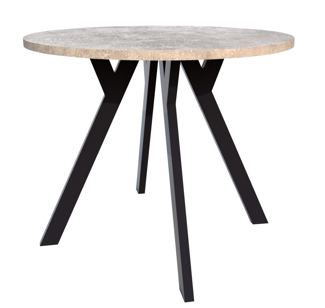 Изображение товара Круглый кухонный стол Dandy 90 см ЛДСП черный бетон Россия