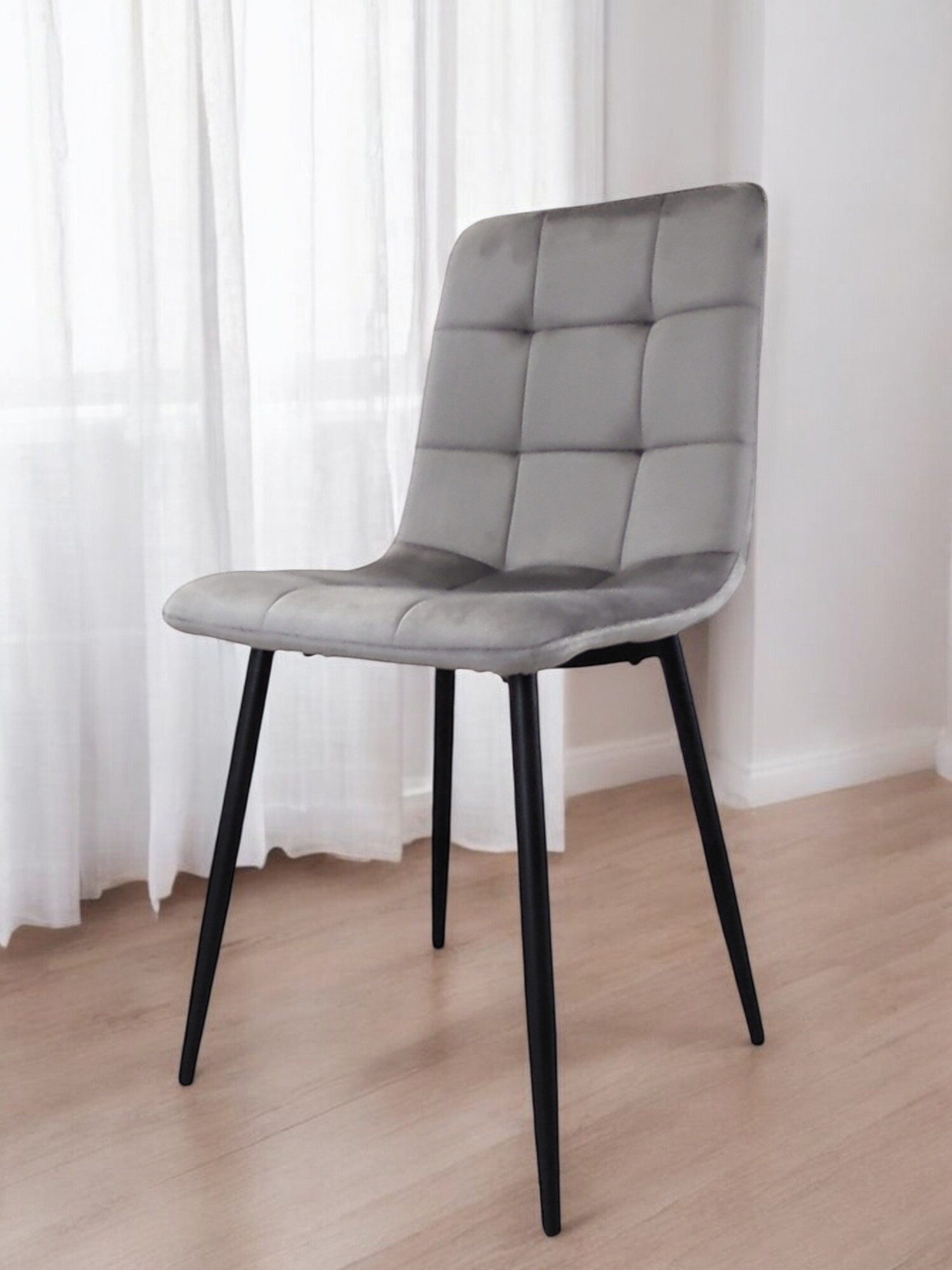 Изображение товара Стул Weimei Best 91x53x42 см светло-серый велюр