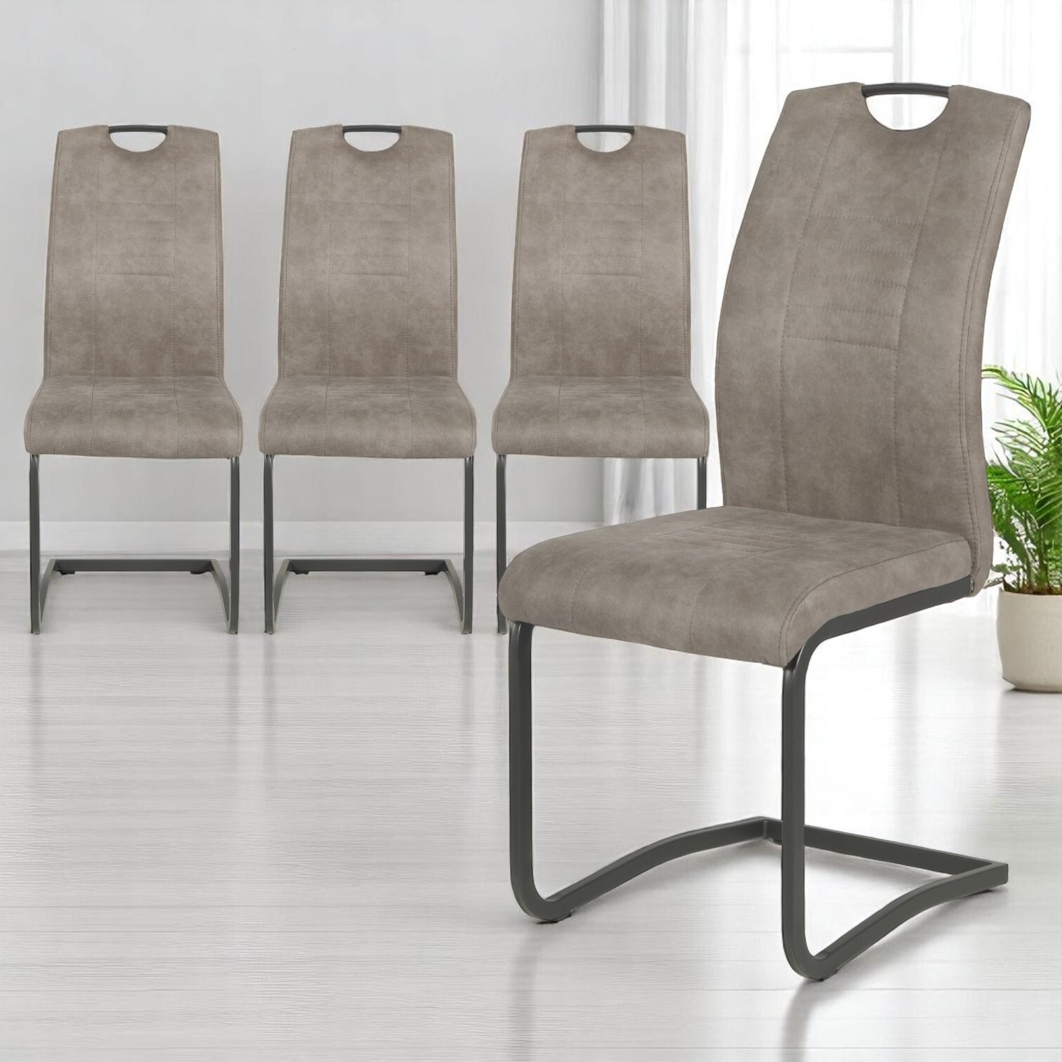 Изображение товара Стулья Терминал DC506 4 шт серый текстиль металл современный дизайн
