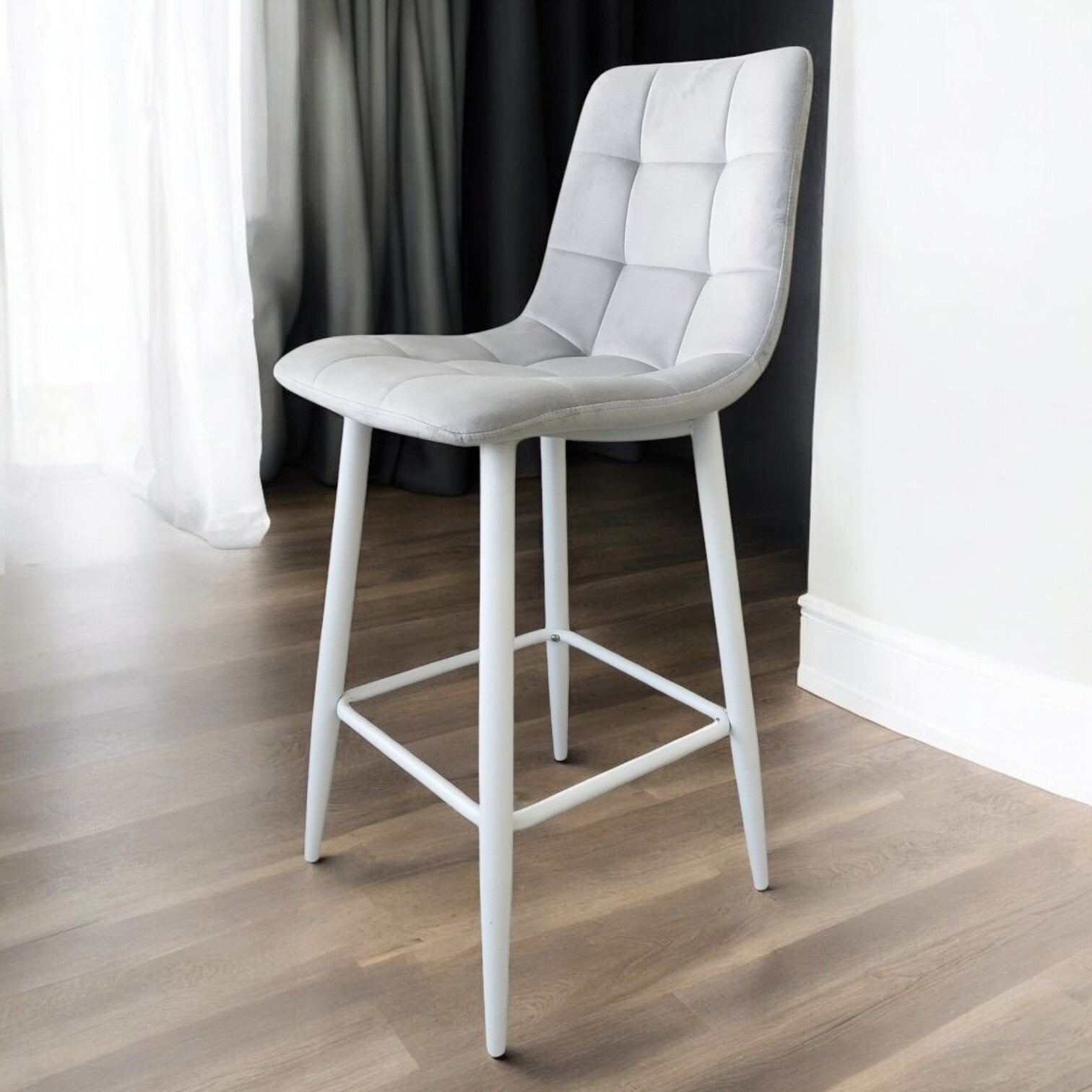 Изображение товара Барный стул Weimei Barny 50x98.5x43 см цвет светло-серый