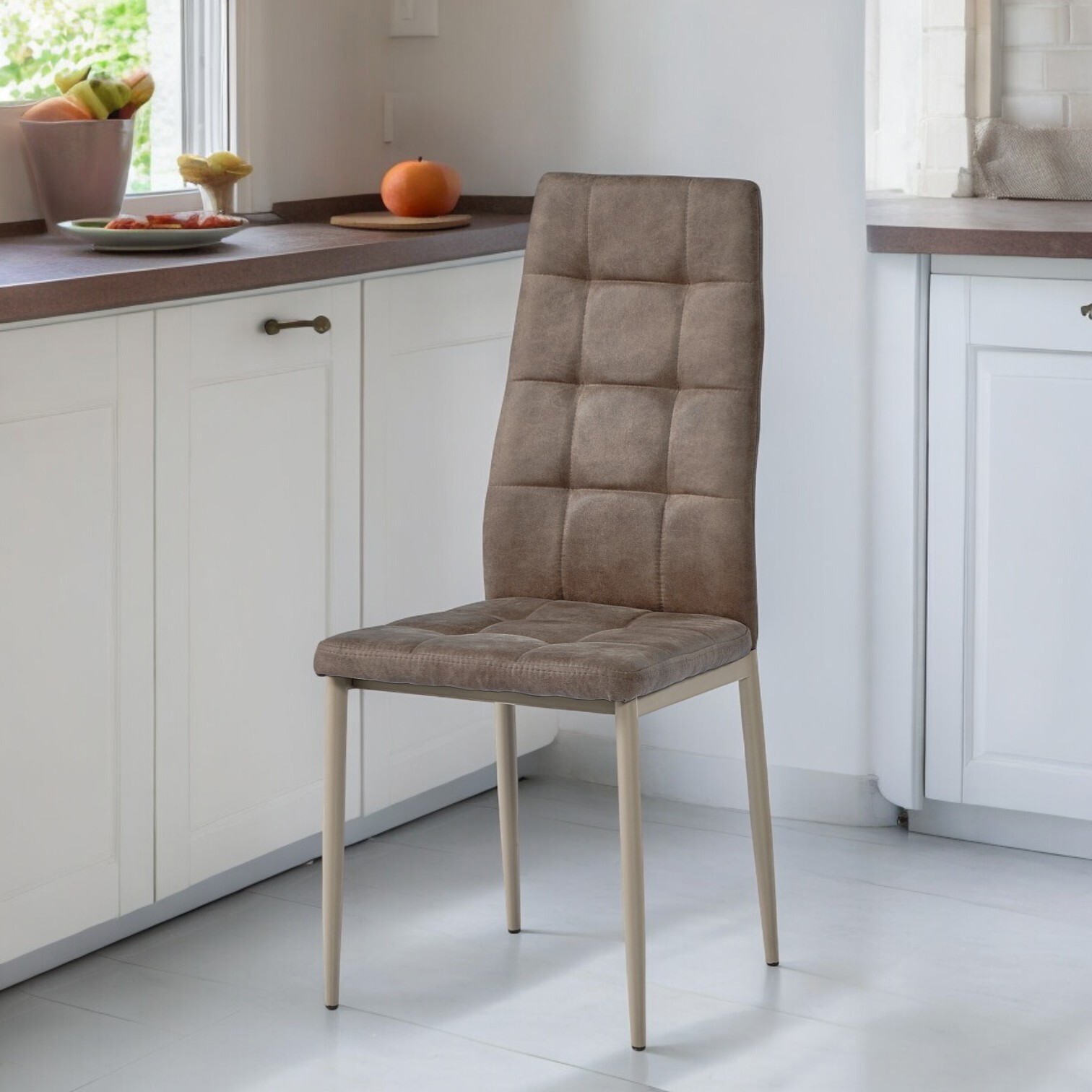 Изображение товара Кухонный стул Терминал DC611 с мягким текстильным сиденьем и металлическим каркасом