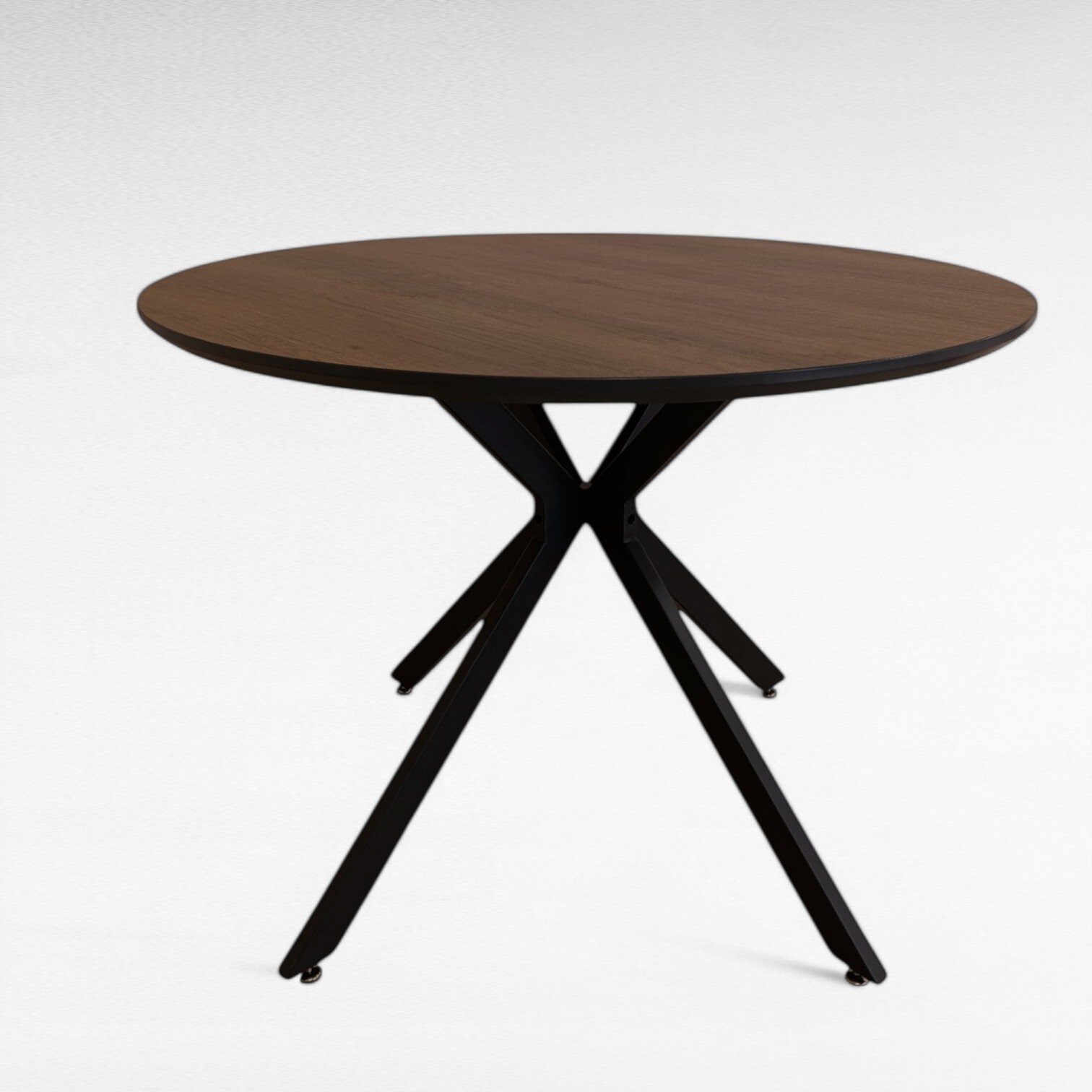 Изображение товара Кухонный стол круглый Huafeng Bella 100x100 см МДФ цвет темное дерево