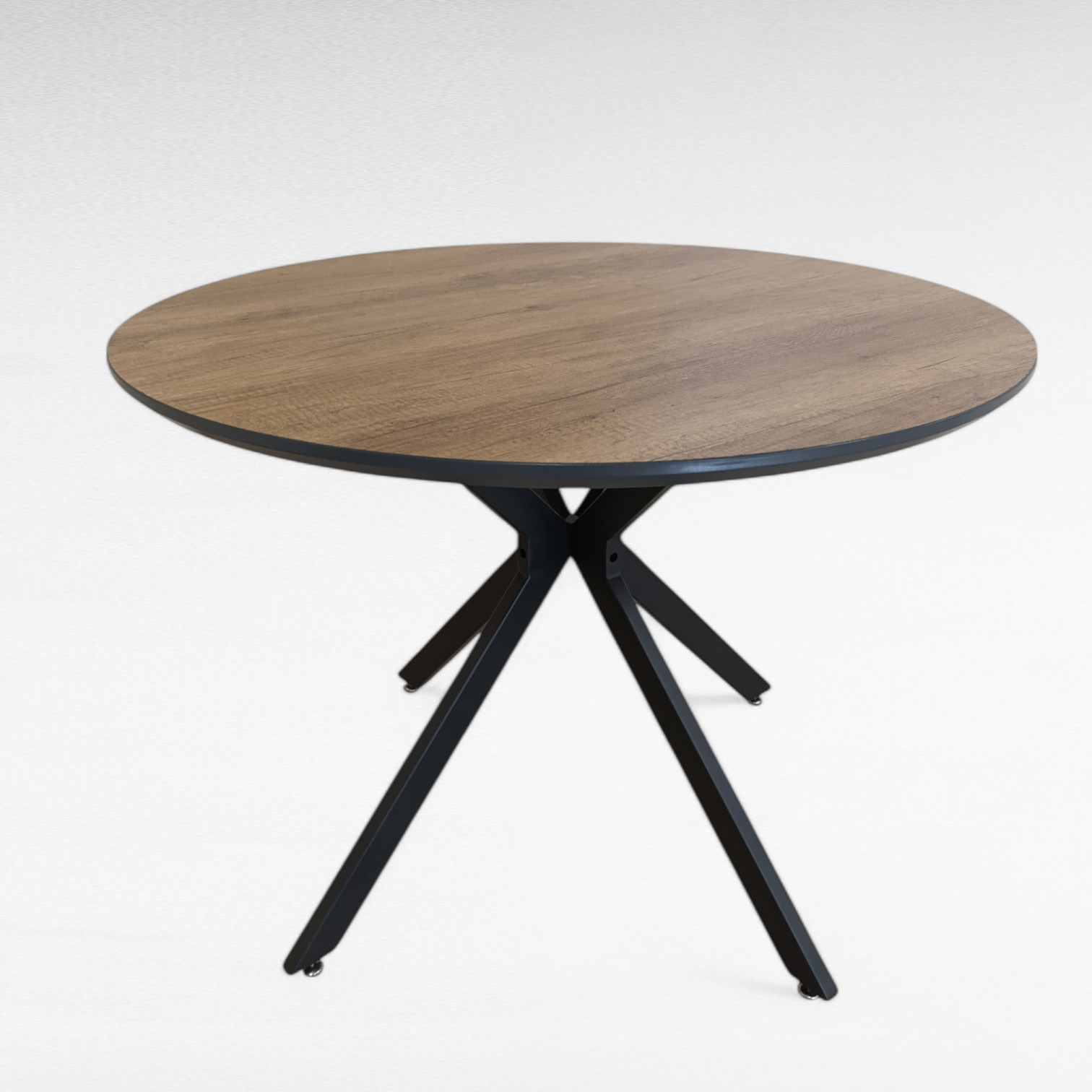 Изображение товара Кухонный стол круглый Huafeng Bella 100x100 см МДФ цвет дуб