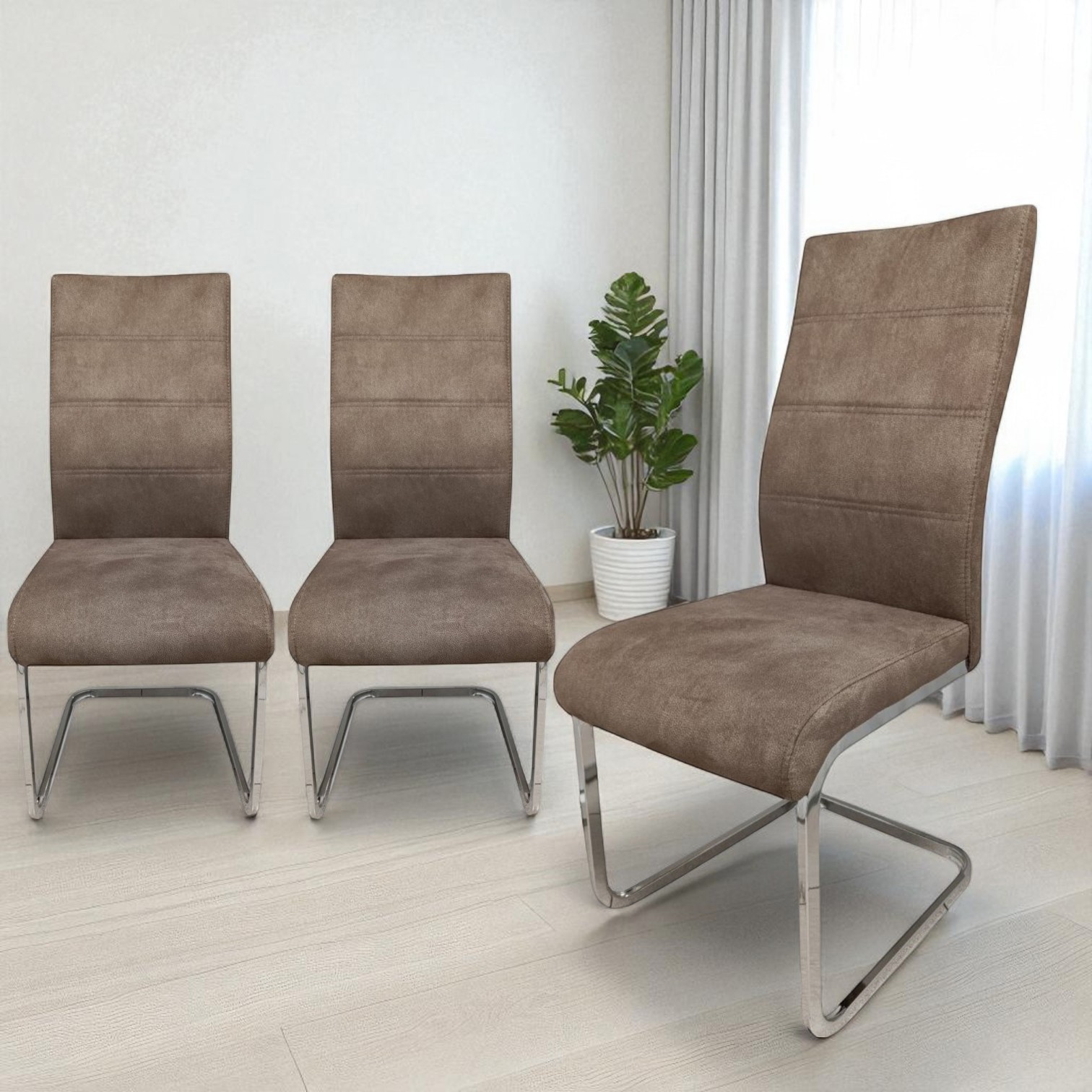 Изображение товара Стулья Okay DC300 Toronto 3 шт текстиль цвет латте