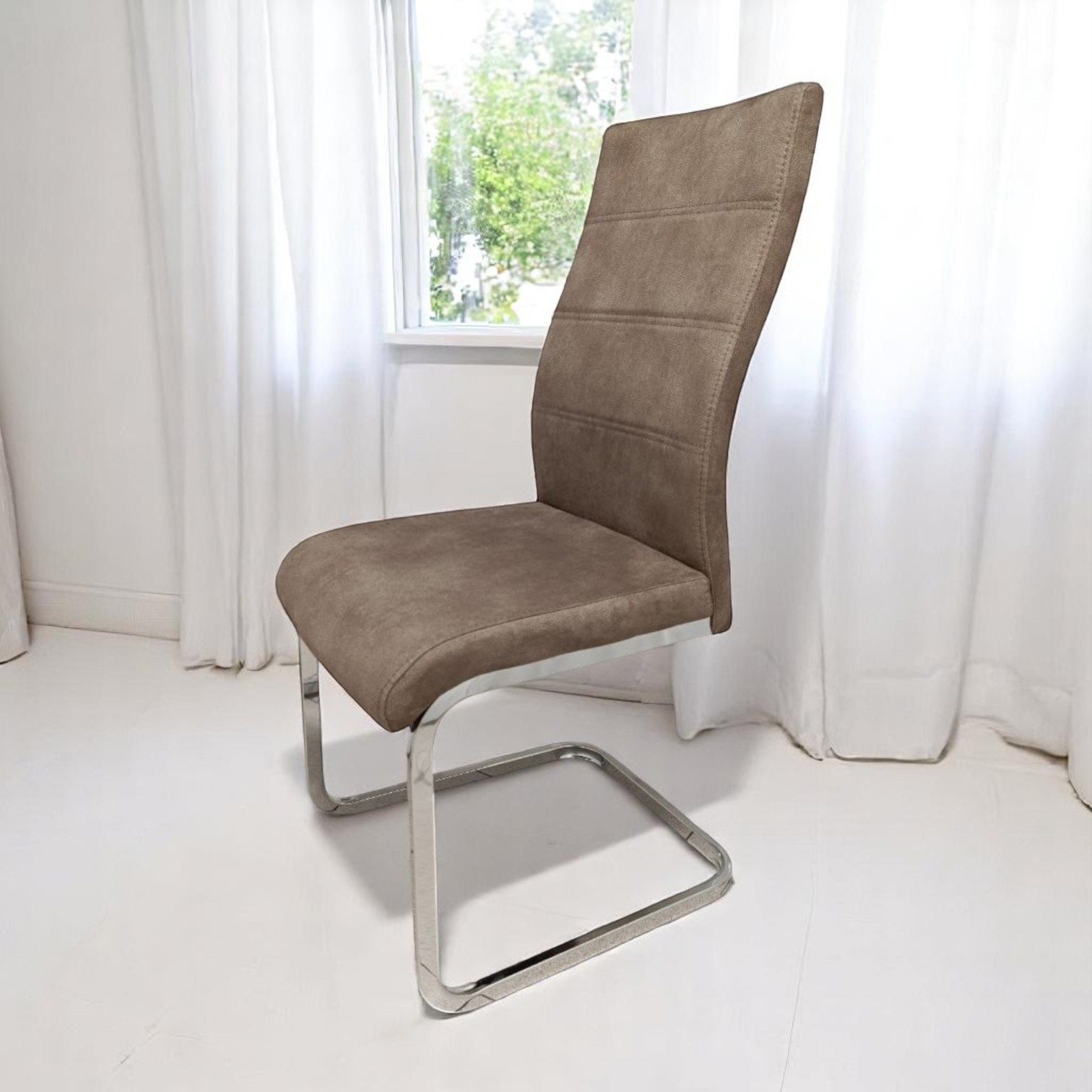 Изображение товара Стул DC300 TORONTO тканевый с металлическими опорами латте 43x100x60 см