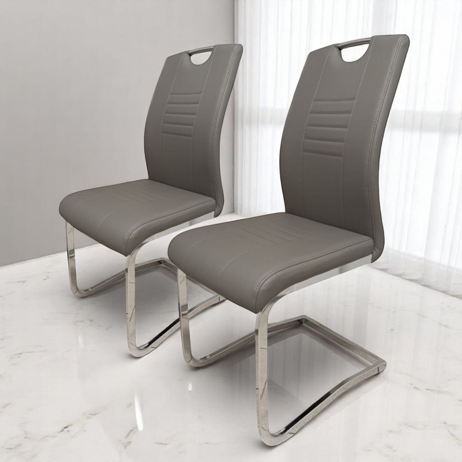 Изображение товара Стул Терминал DC506 комплект 2 шт мягкое сиденье эко-кожа хромированный каркас