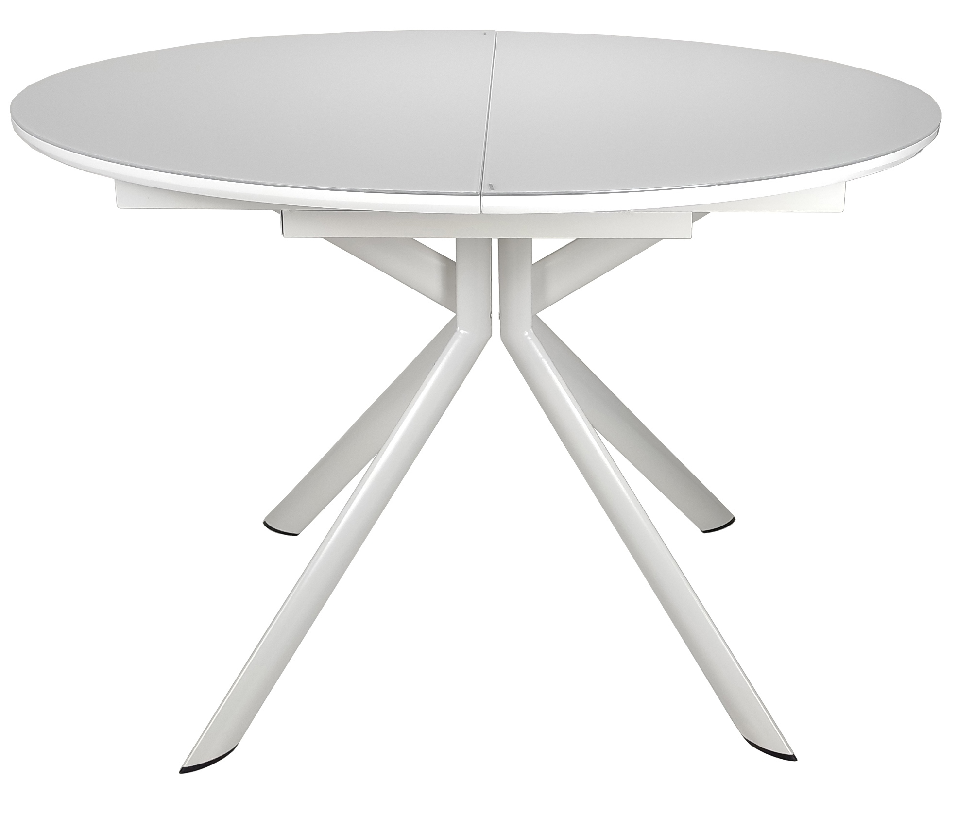 Изображение товара Круглый кухонный стол Gomlden B2401 115x115 см с расширением белый глянец