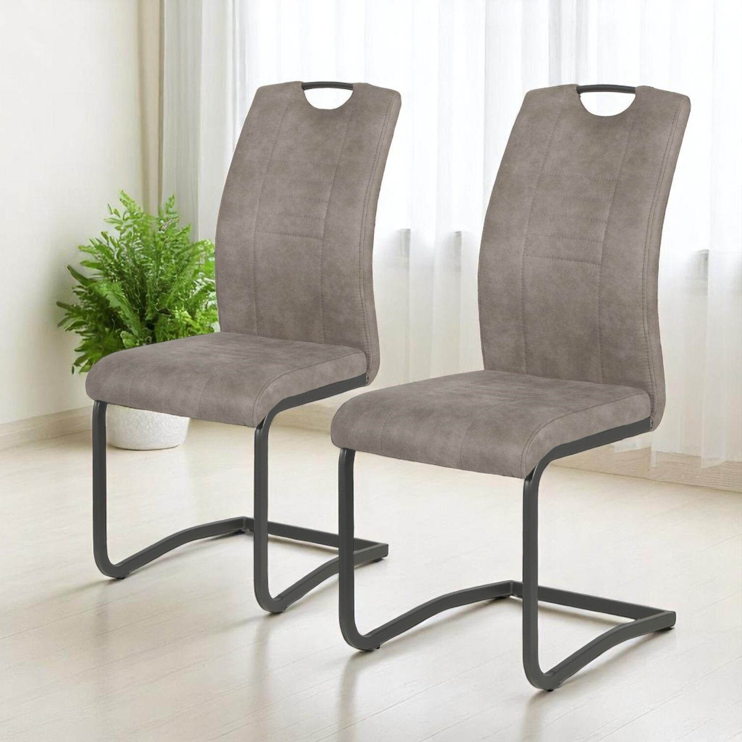 Изображение товара Стул терминал DC506 комплект 2 шт текстиль серый с металлическим каркасом