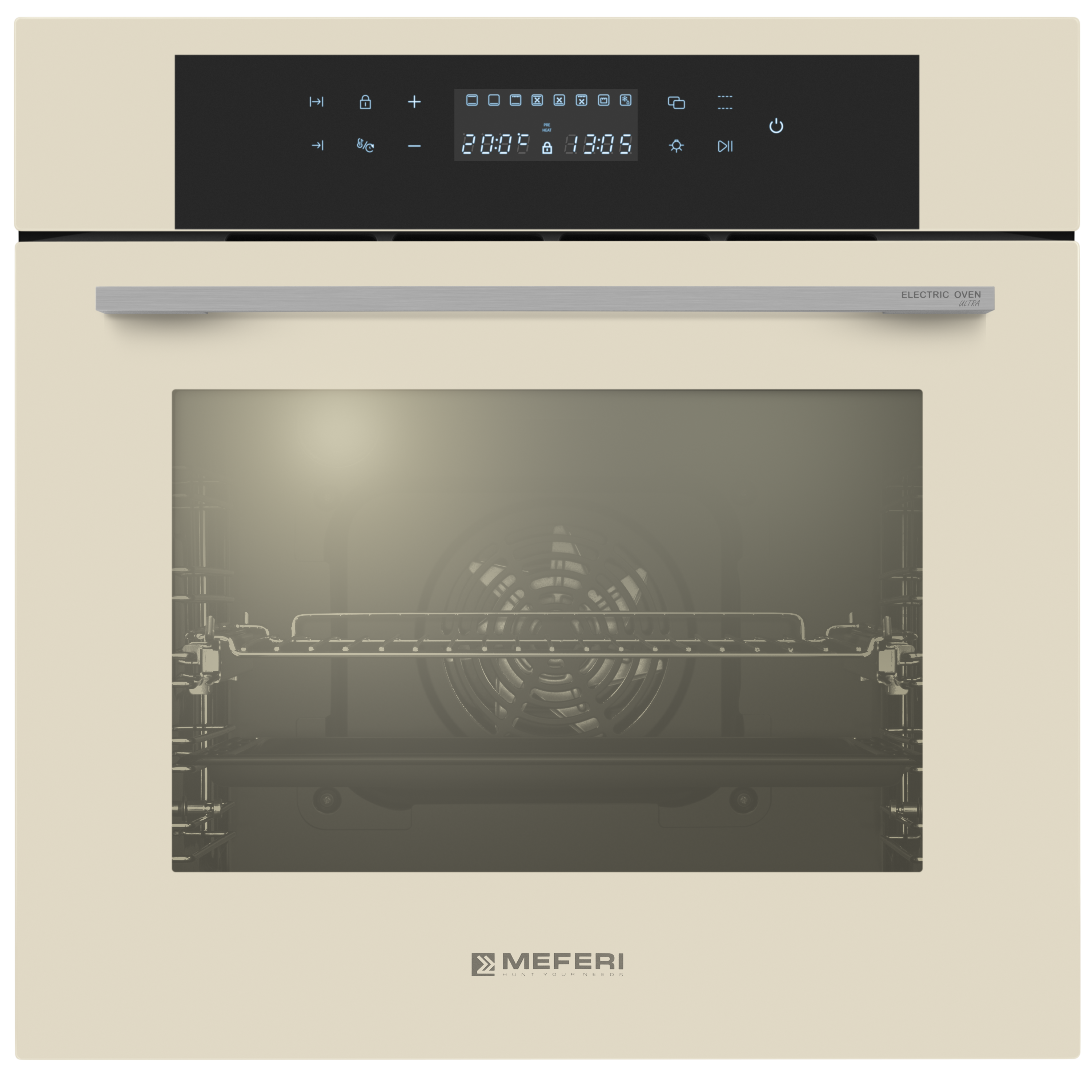 Изображение товара Электрический встроенный духовой шкаф Meferi MEO6010BG ULTRA 65 л современный дизайн