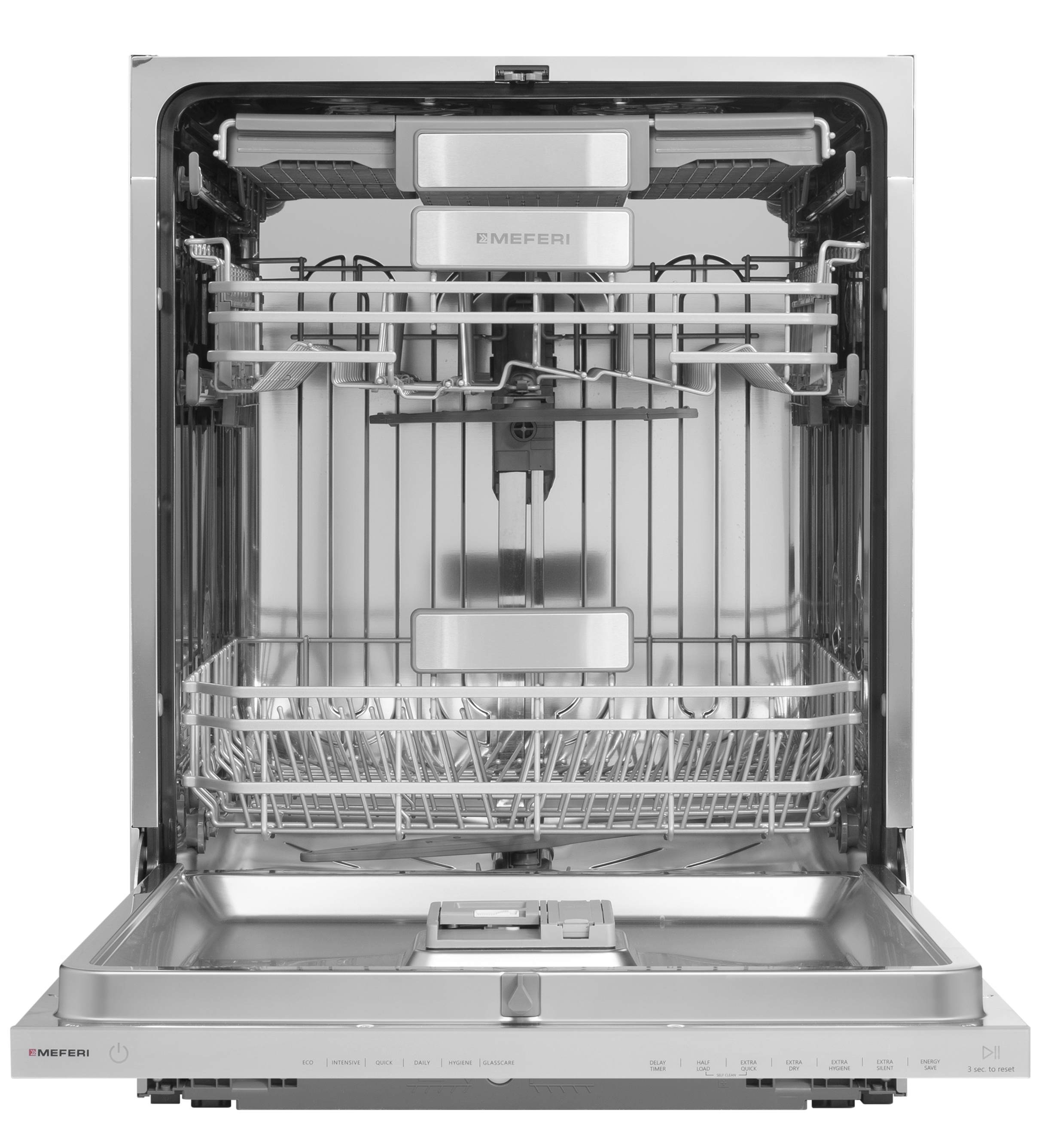 Изображение товара Встраиваемая посудомоечная машина Meferi MDW6093 LUXE 59.8 см 6 программ цвет серебристый