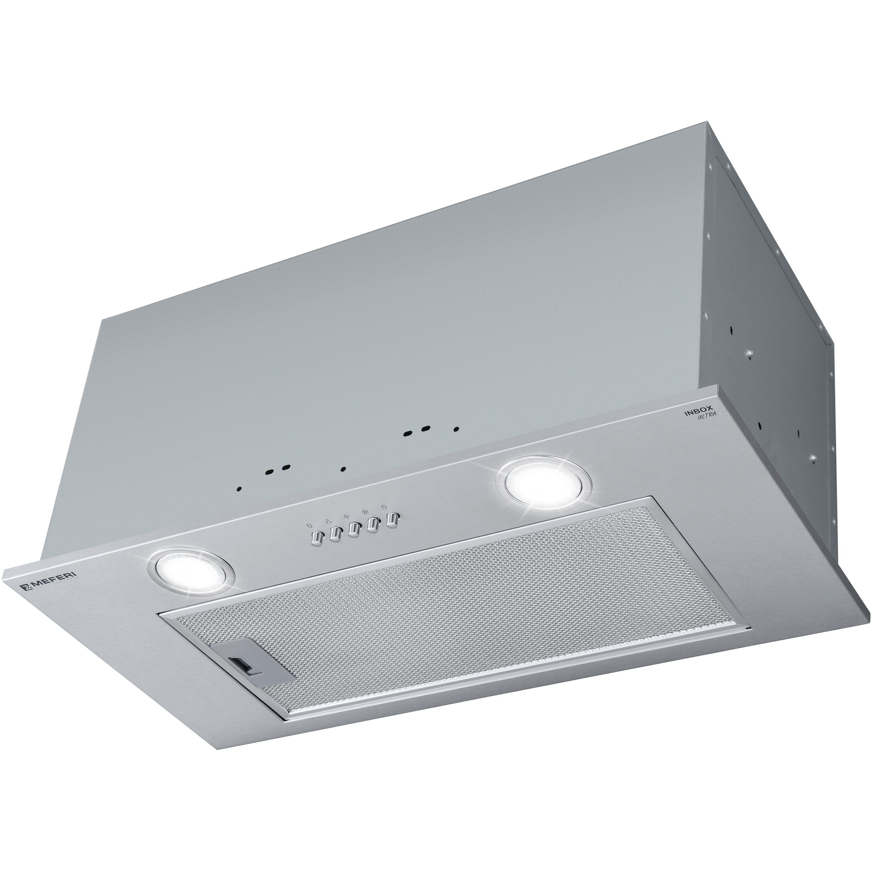 Изображение товара Встраиваемая вытяжка MEFERI INBOX60IX ULTRA 60 см серый стильный дизайн